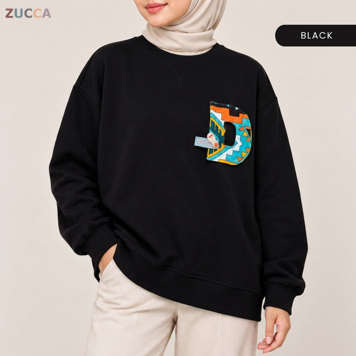 ZUCCA ELAIKA CASUAL WOMEN SWEATSHIRT LONG SLEEVE - MAC1029 (SW296)