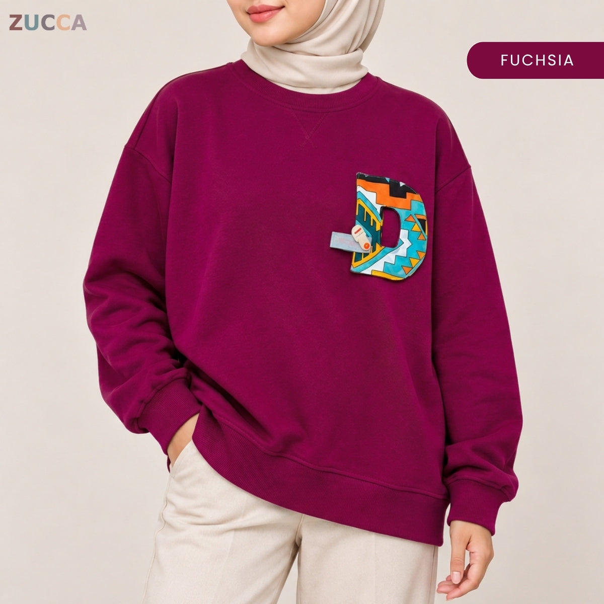 ZUCCA ELAIKA CASUAL WOMEN SWEATSHIRT LONG SLEEVE - MAC1029 (SW296)