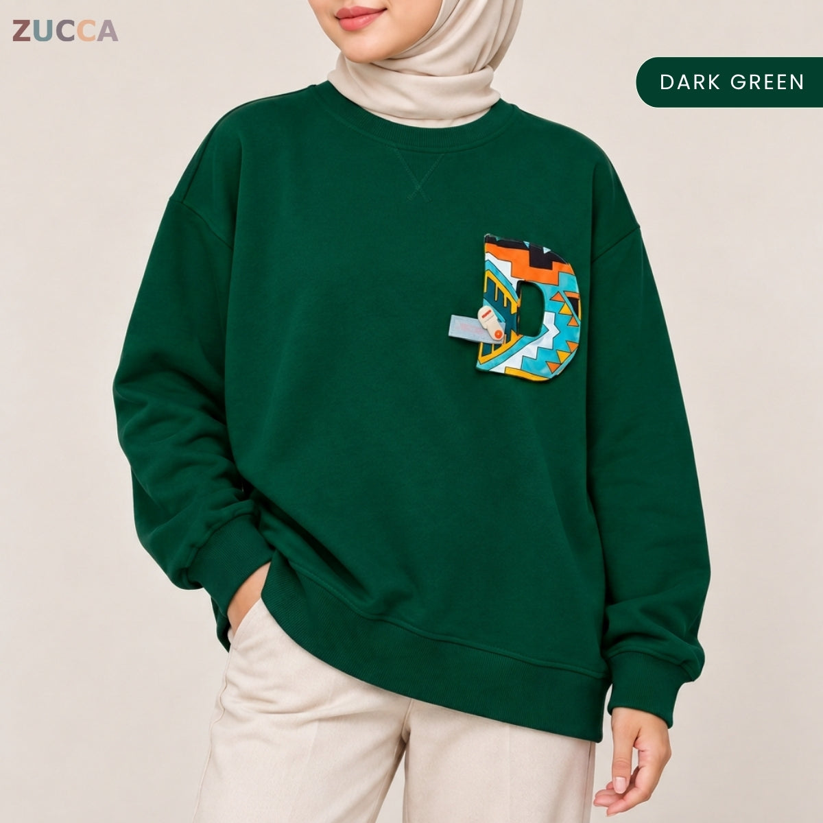 ZUCCA ELAIKA CASUAL WOMEN SWEATSHIRT LONG SLEEVE - MAC1029 (SW296)