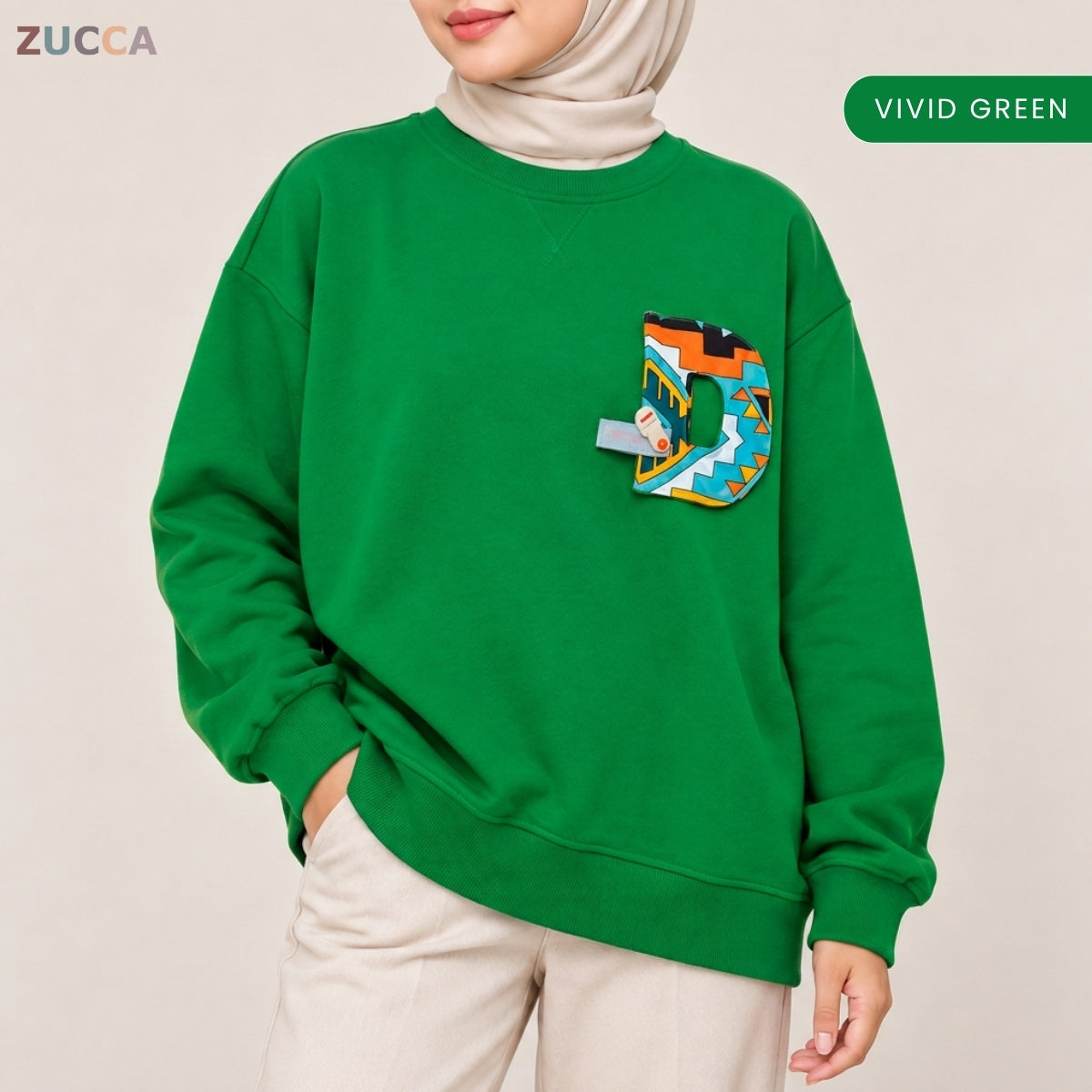 ZUCCA ELAIKA CASUAL WOMEN SWEATSHIRT LONG SLEEVE - MAC1029 (SW296)