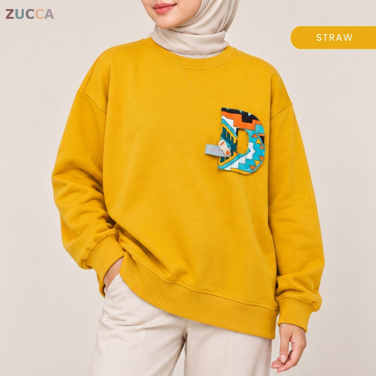 ZUCCA ELAIKA CASUAL WOMEN SWEATSHIRT LONG SLEEVE - MAC1029 (SW296)
