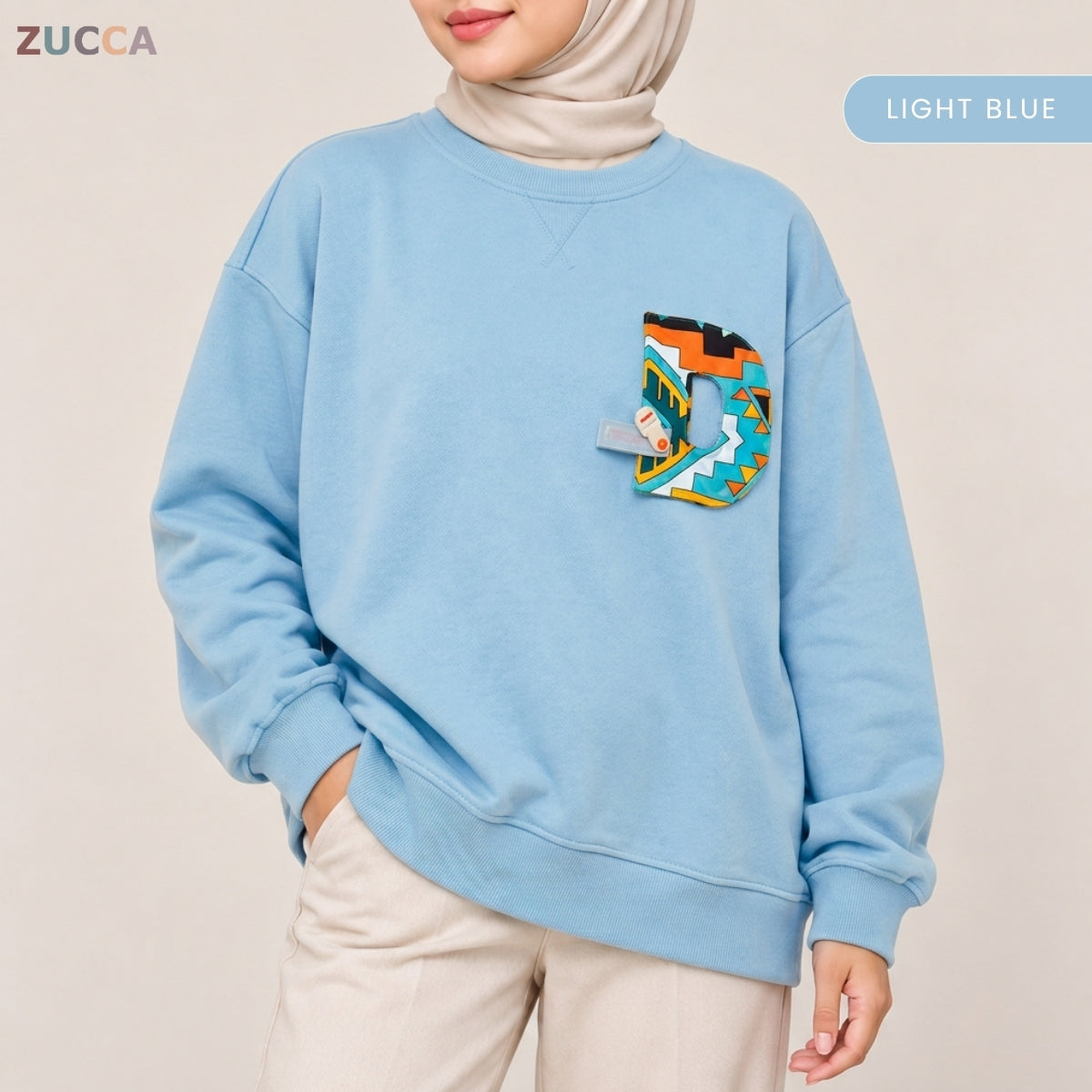 ZUCCA ELAIKA CASUAL WOMEN SWEATSHIRT LONG SLEEVE - MAC1029 (SW296)