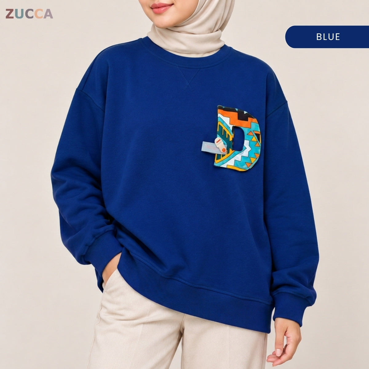 ZUCCA ELAIKA CASUAL WOMEN SWEATSHIRT LONG SLEEVE - MAC1029 (SW296)