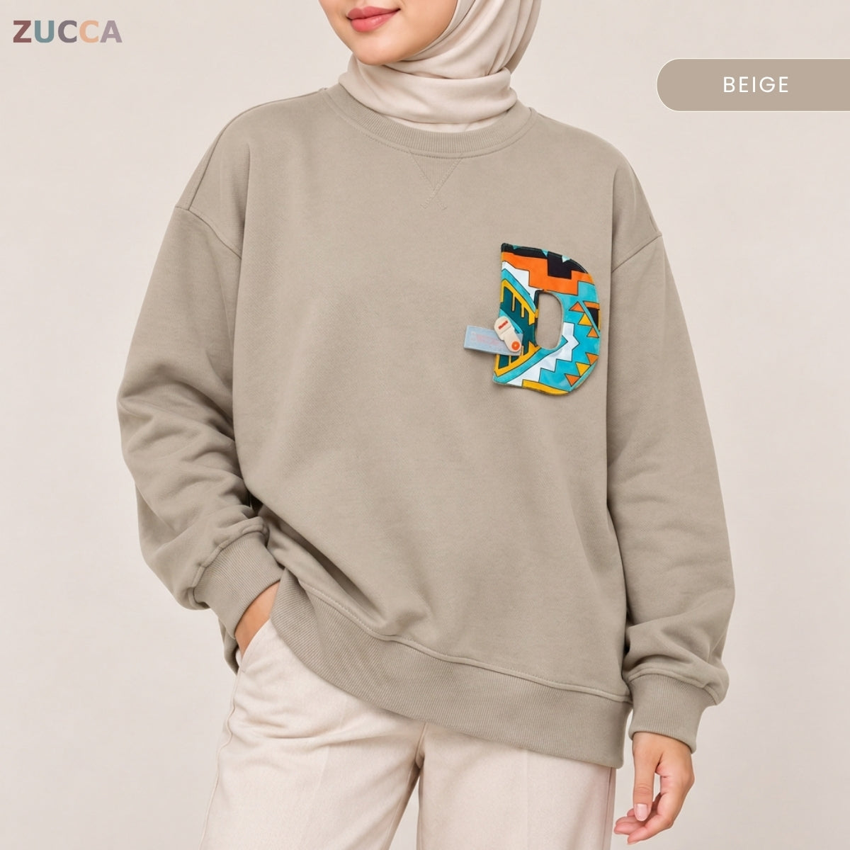 ZUCCA ELAIKA CASUAL WOMEN SWEATSHIRT LONG SLEEVE - MAC1029 (SW296)
