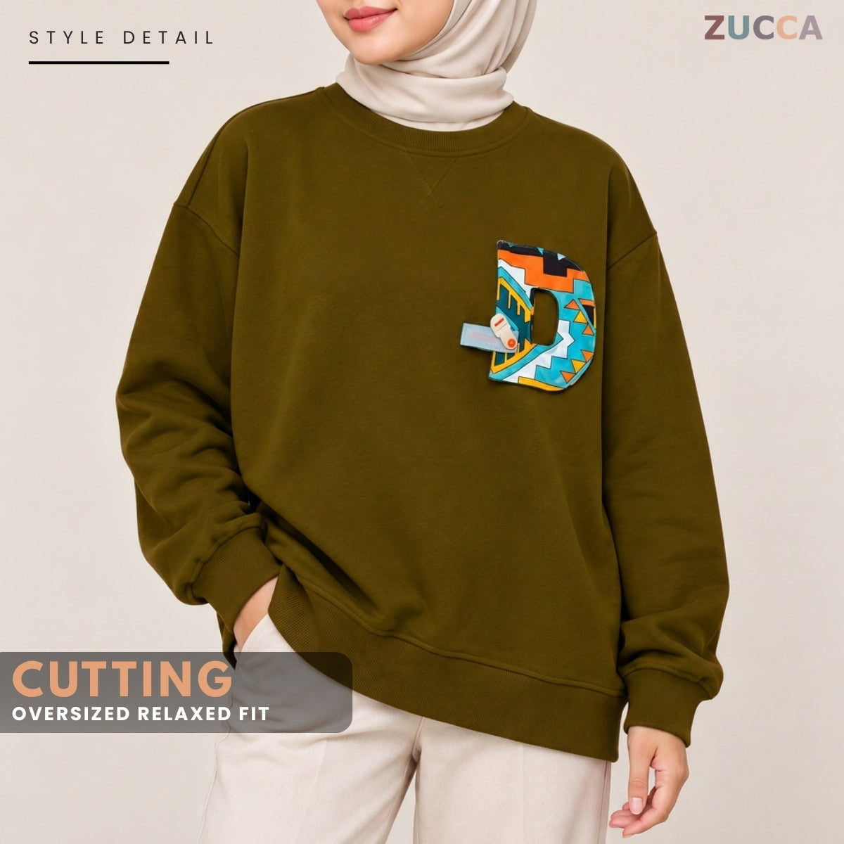 ZUCCA ELAIKA CASUAL WOMEN SWEATSHIRT LONG SLEEVE - MAC1029 (SW296)