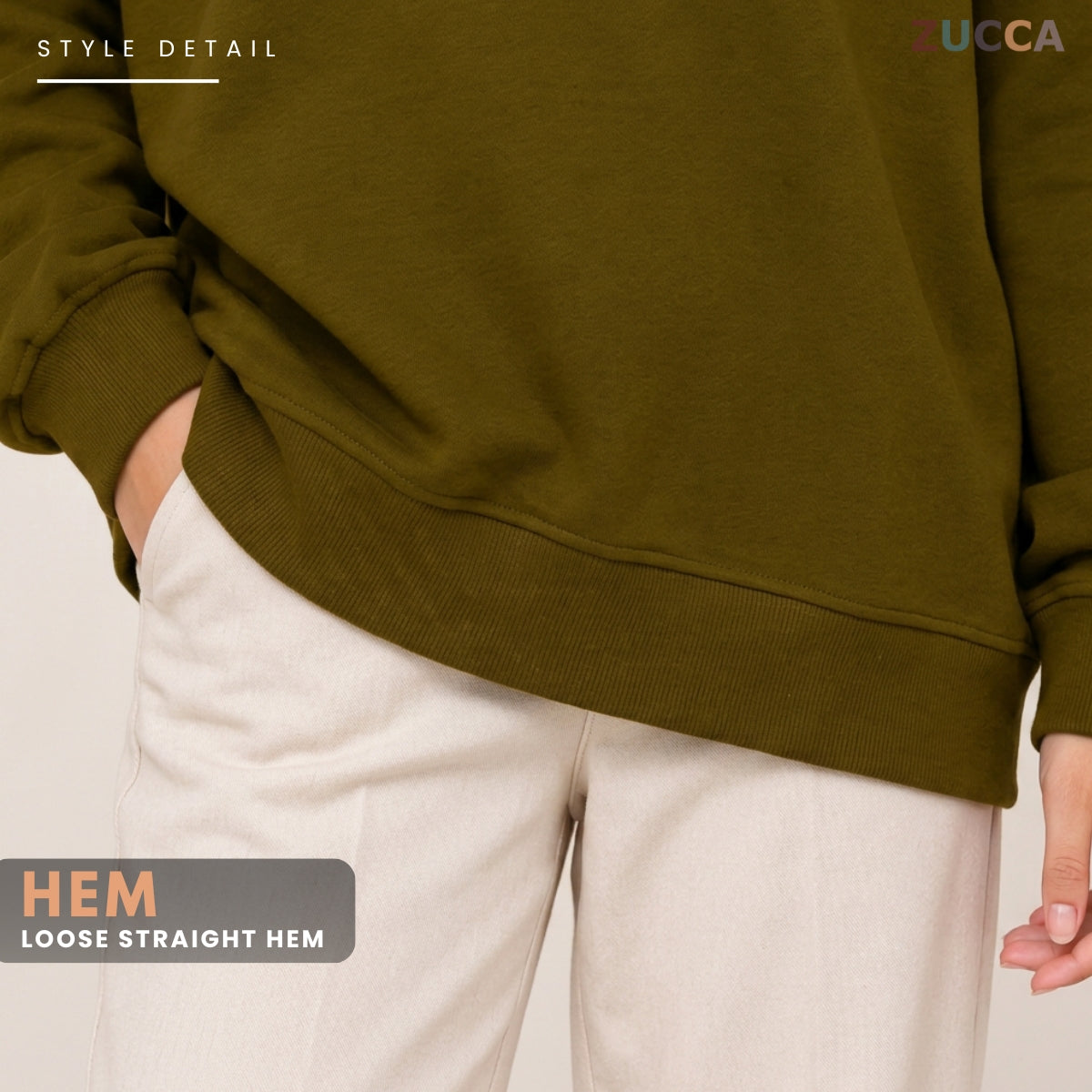 ZUCCA ELAIKA CASUAL WOMEN SWEATSHIRT LONG SLEEVE - MAC1029 (SW296)
