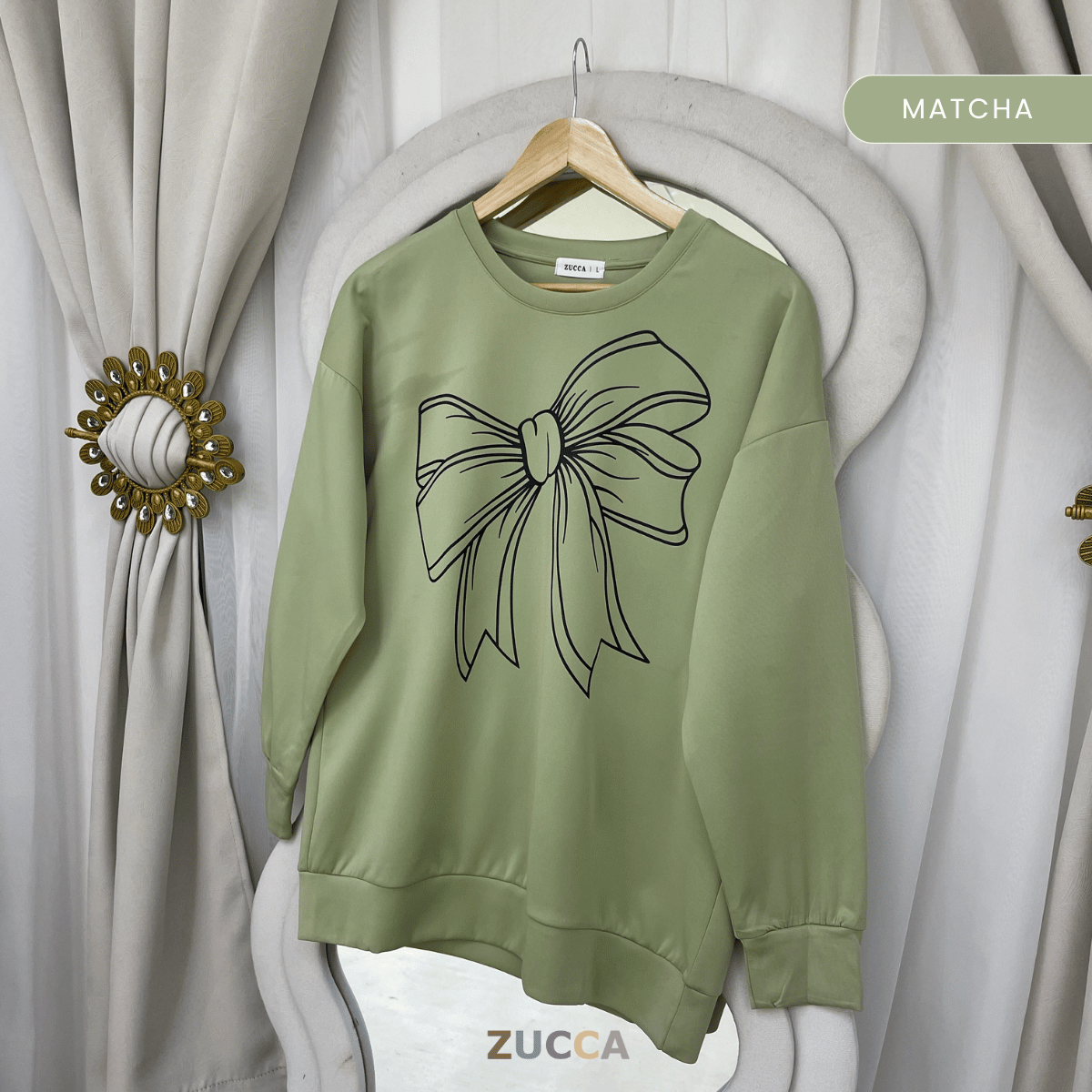 ZUCCA MONICA KEMEJA KASUAL BERCORAK REBEN - MA070