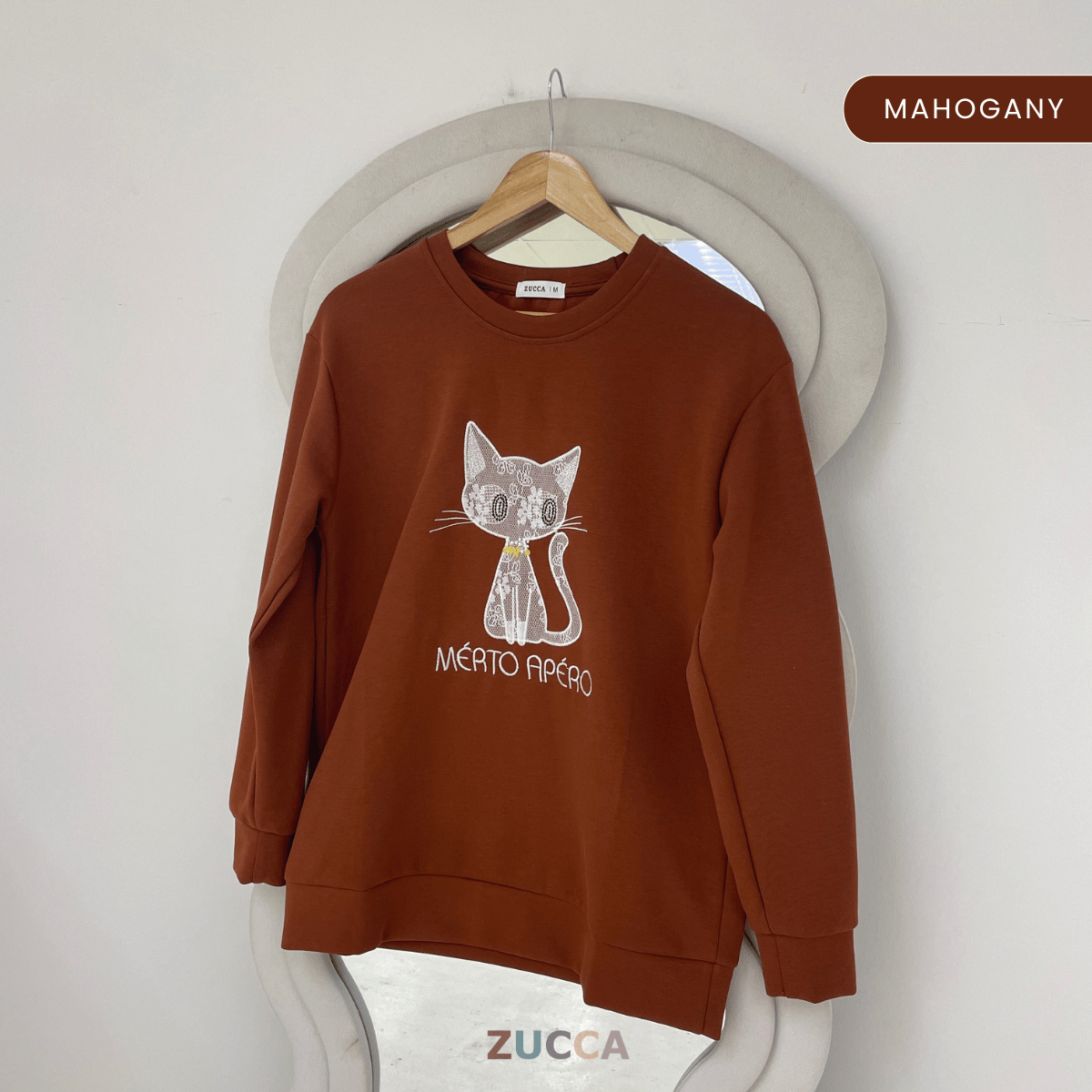 ZUCCA LAVEENA SWEET CAT CASUAL SWEATSHIRT - MA151