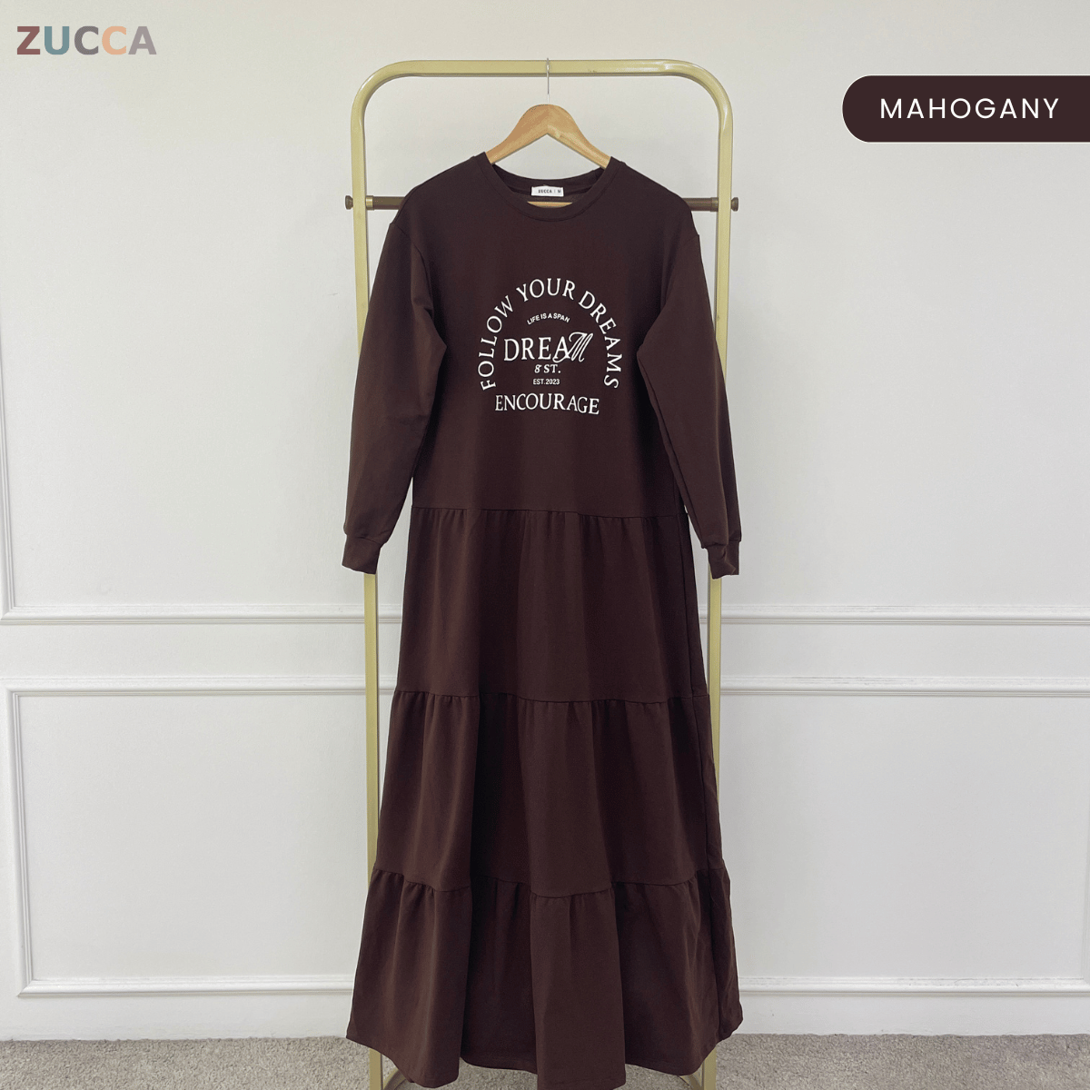 ZUCCA AISYA MODEST TIERED MAXI DRESS - MA168