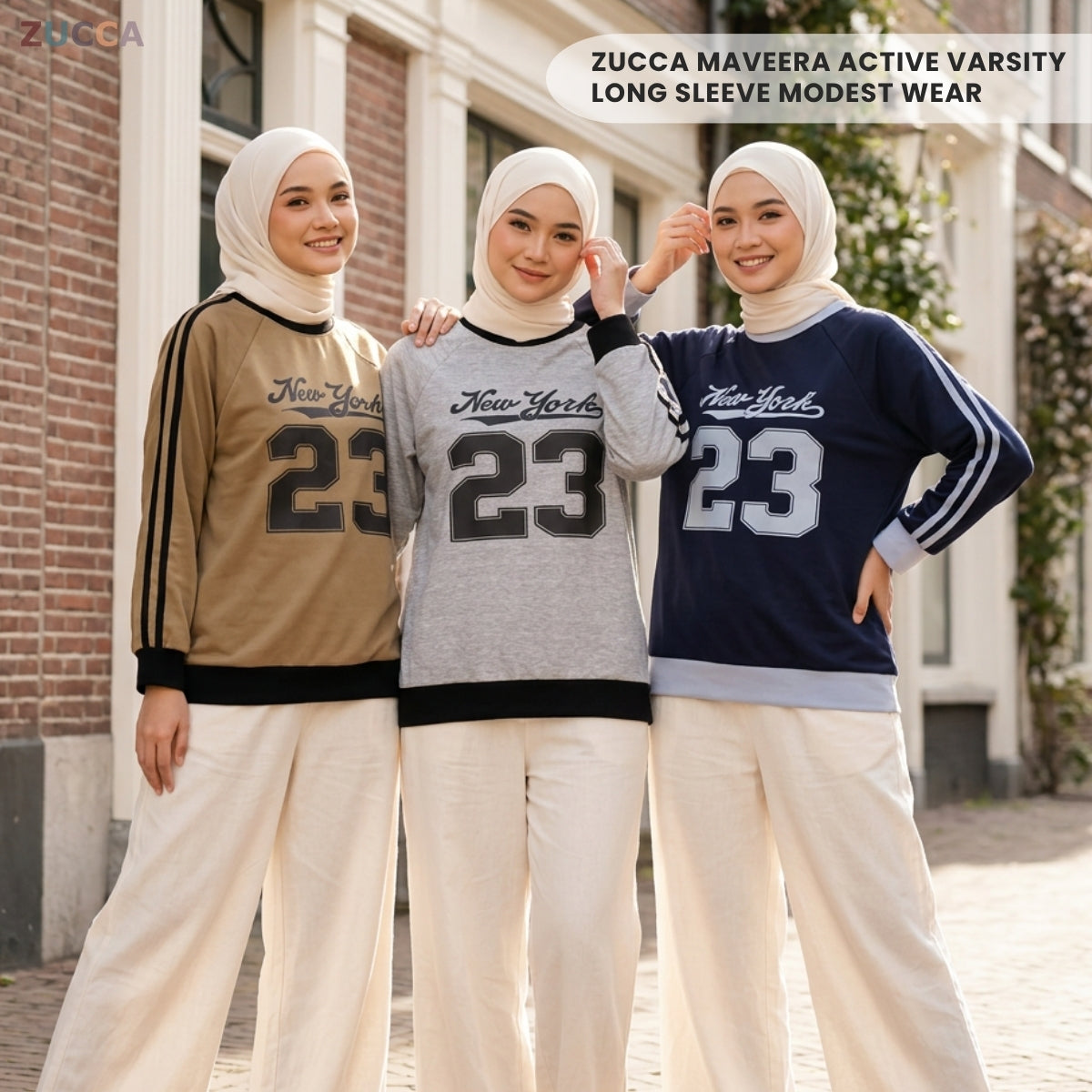 ZUCCA MAVEERA ACTIVE VARSITY LONG SLEEVE MODEST WEAR-MS010