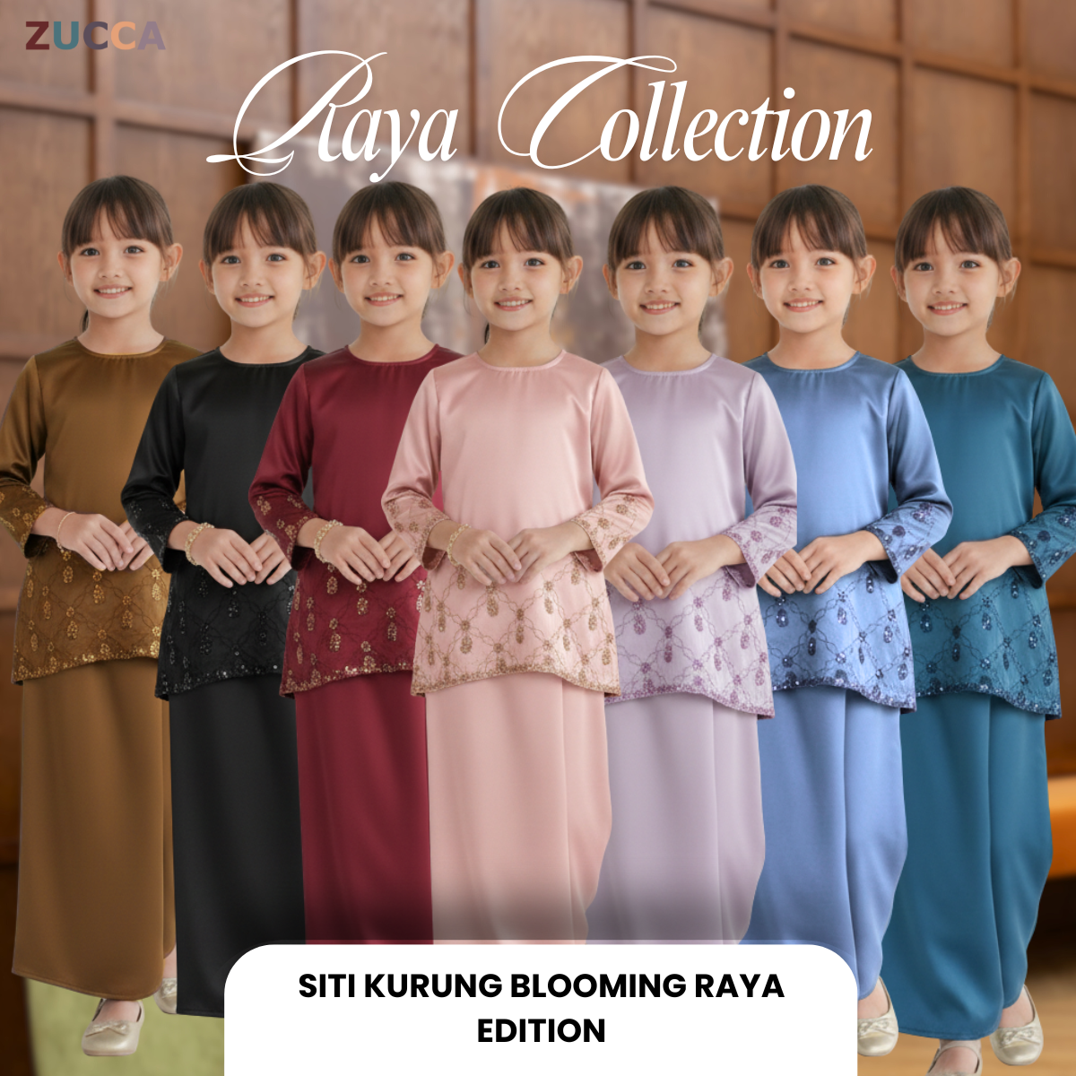 [JOM RAYA 2026] ZUCCA SITI KIDS KURUNG BLOOMING RAYA EDITION-MARAYA002A