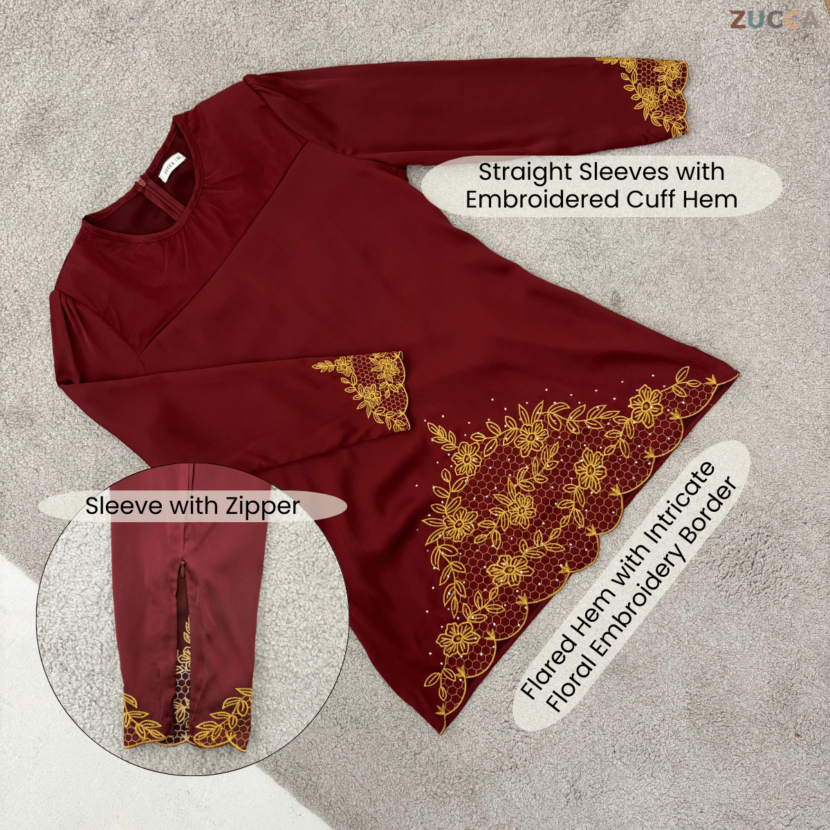 [JOM RAYA 2026] ZUCCA SIDRA KURUNG LUNA SEROJA RAYA EDITION - MARAYA007