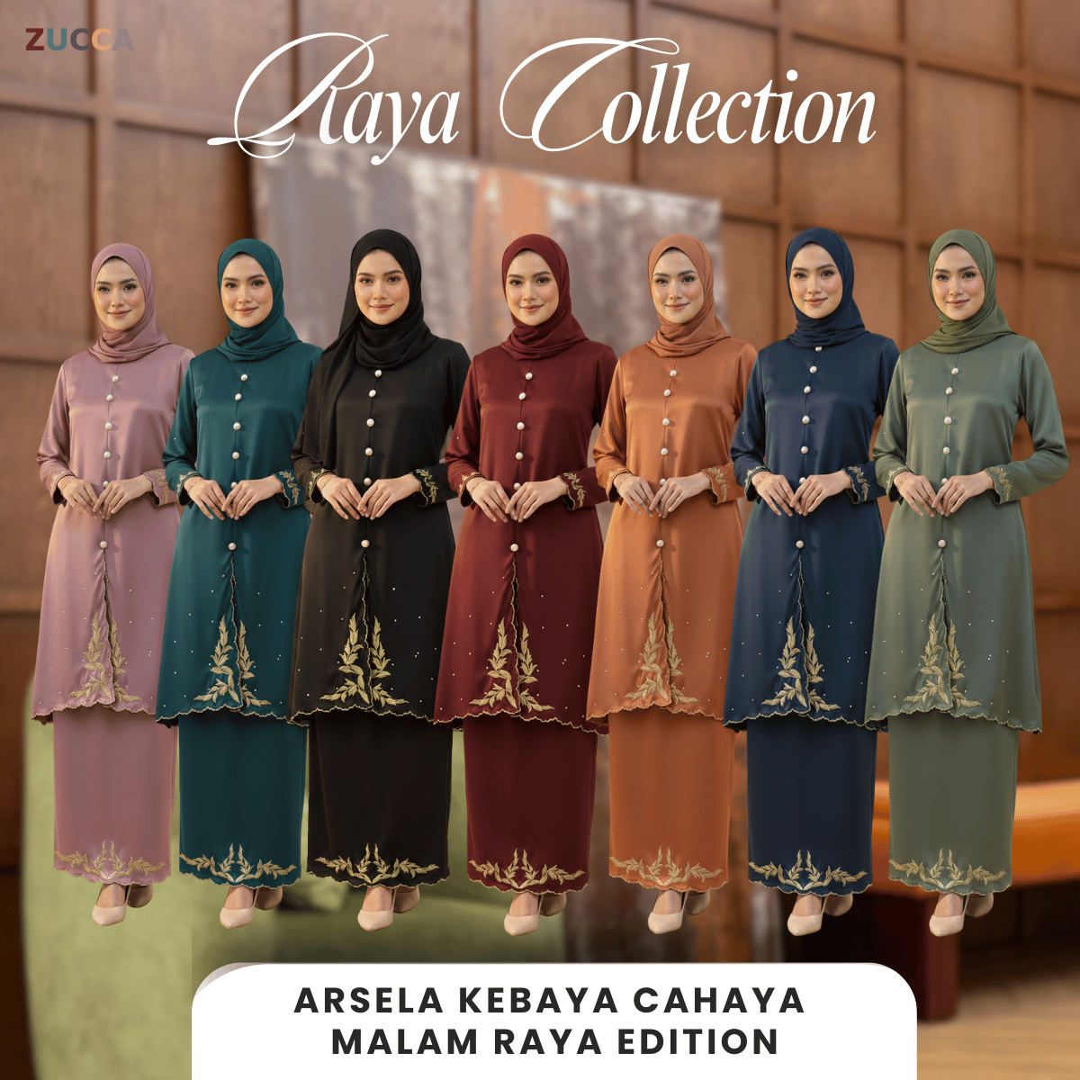 [JOM RAYA 2026] ZUCCA ARSELA KEBAYA CAHAYA MALAM RAYA EDITION - MARAYA008