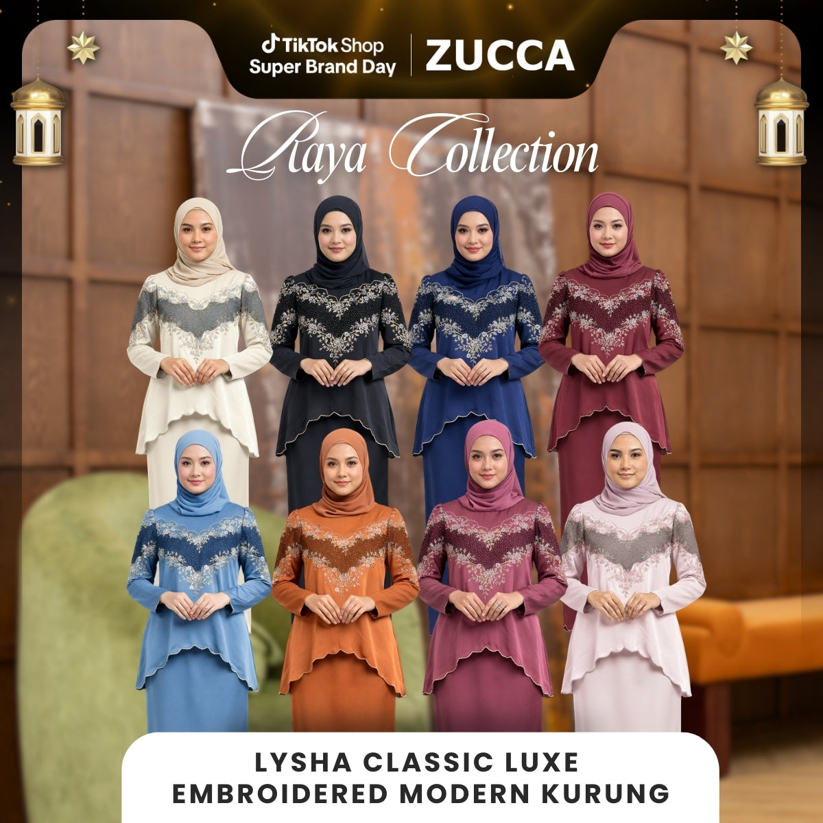 [JOM RAYA 2026] ZUCCA LYSHA CLASSIC LUXE EMBROIDERED MODERN KURUNG – MARAYA009