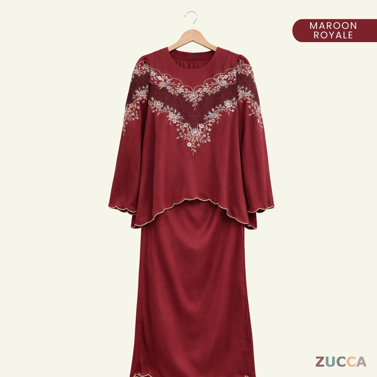 [JOM RAYA 2026] ZUCCA LYSHA CLASSIC LUXE EMBROIDERED MODERN KURUNG – MARAYA009