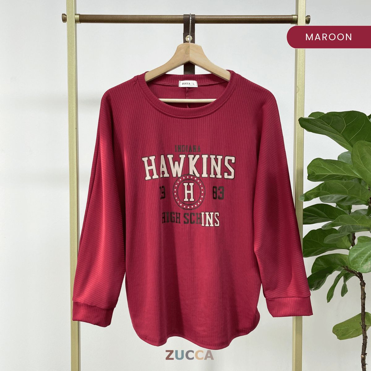 ZUCCA KIMBERLY BAJU WANITA GRAFIK KNIT - DM258