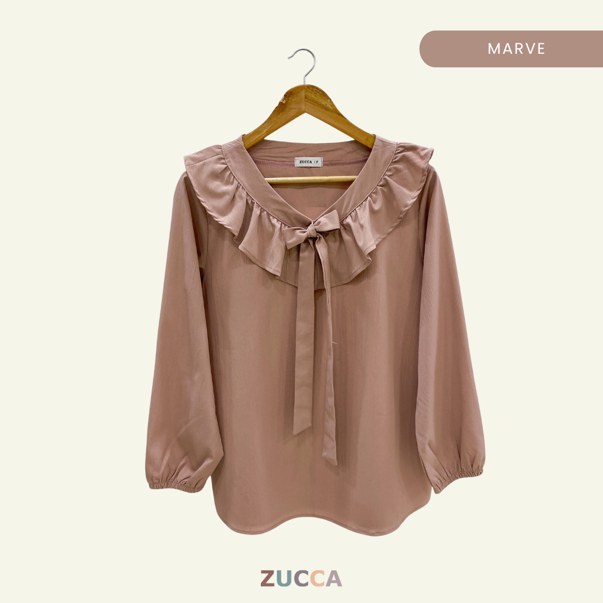 Azrina Ruffle Tie Neck Women Blouse - DM182 Korean Style