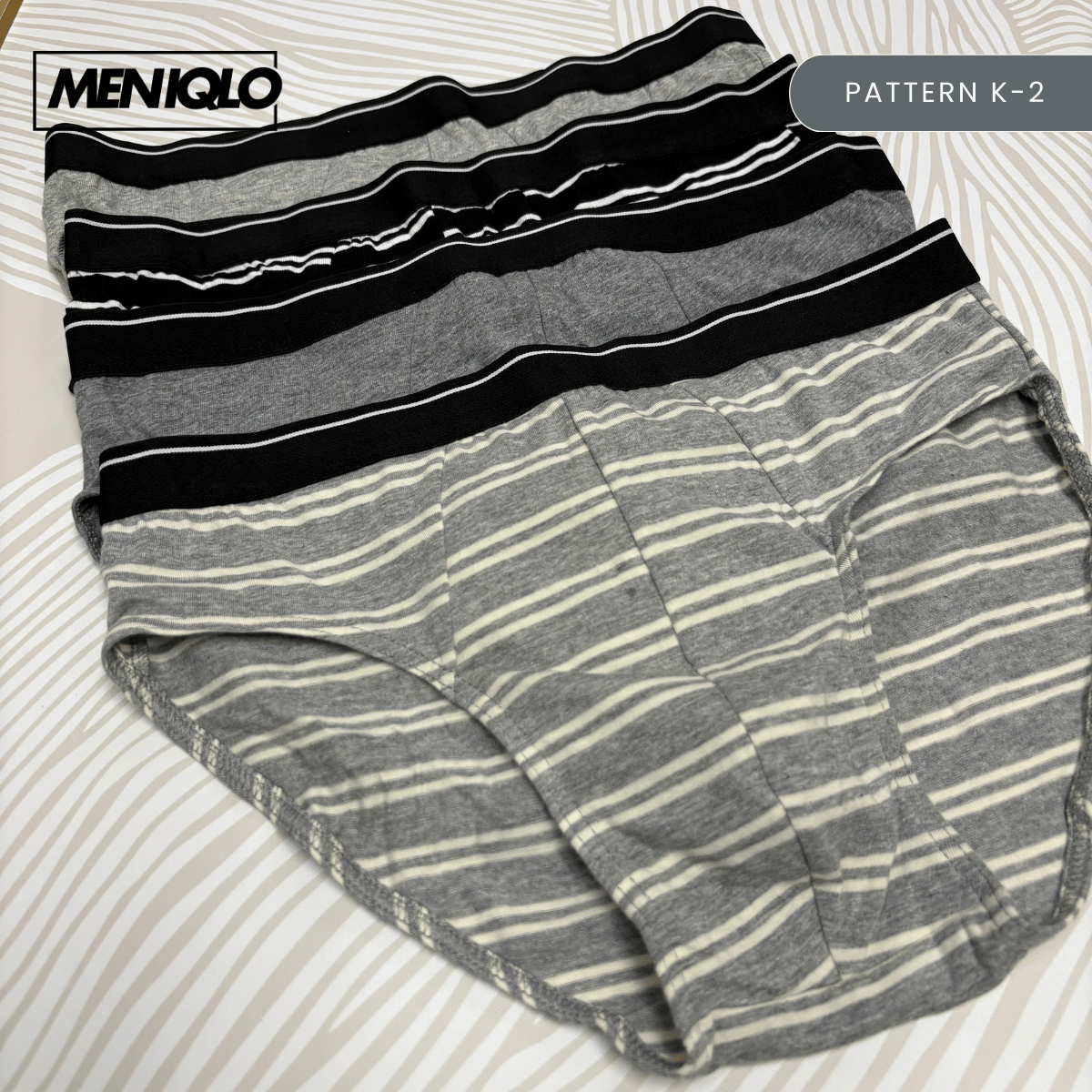 MENIQLO BOXER MEN [PATTERN A - S] BREATHABLE SOFT COTTON SAIZ M - 6XL- MAU002