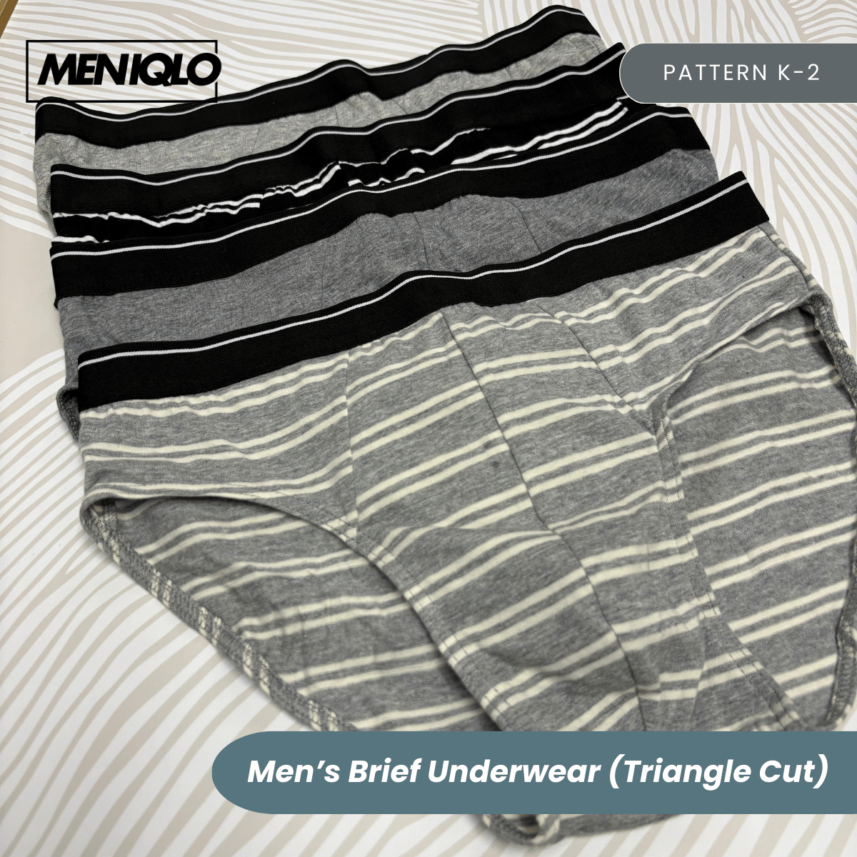 MENIQLO BOXER MEN [PATTERN A - S] BREATHABLE SOFT COTTON SAIZ M - 6XL- MAU002