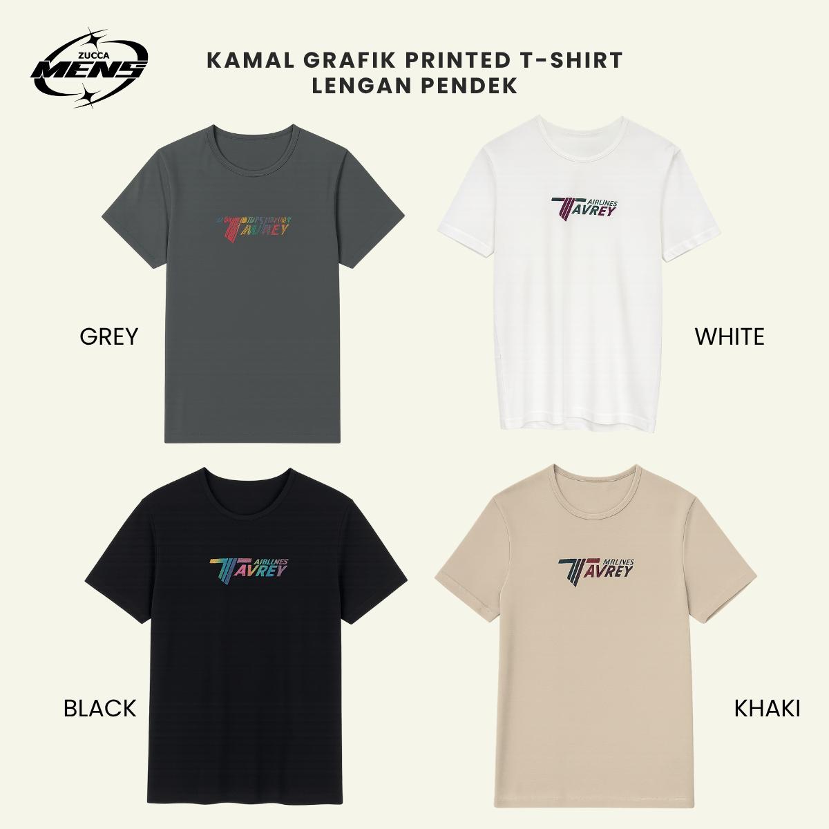 ZUCCA KAMAL GRAFIK PRINTED T-SHIRT LENGAN PENDEK -MC1018