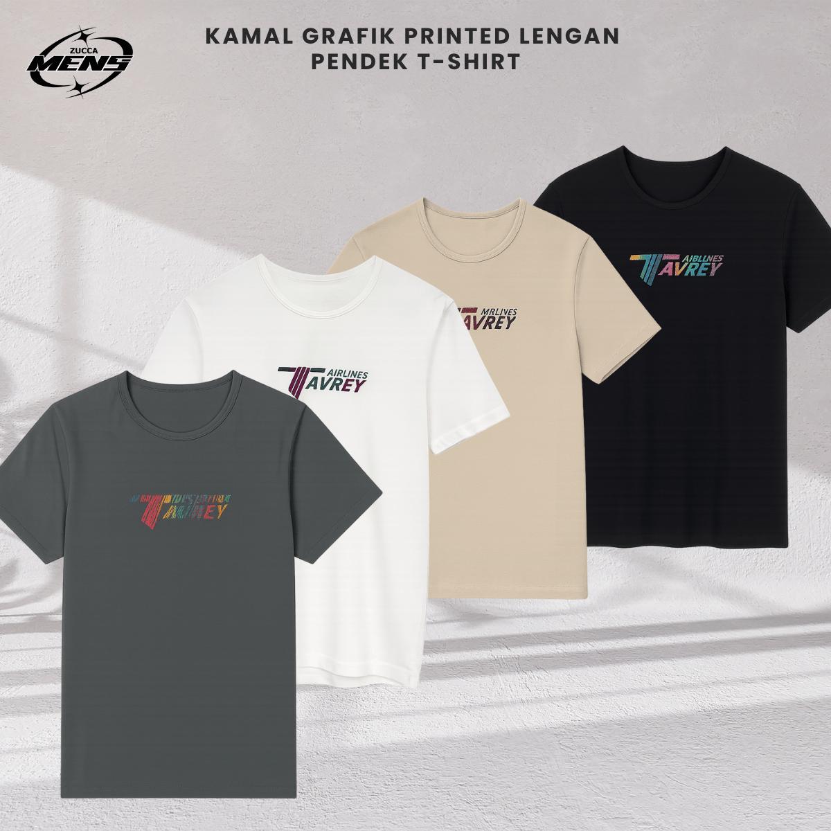 ZUCCA KAMAL GRAFIK PRINTED T-SHIRT LENGAN PENDEK -MC1018