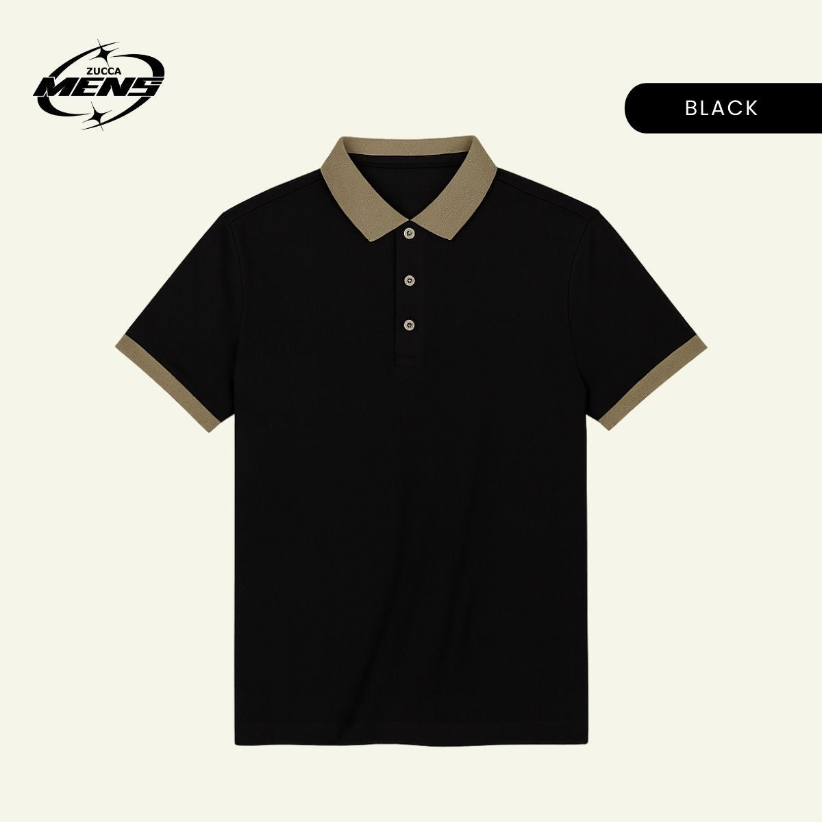 ZUCCA SAM CASUAL COLLAR MEN T-SHIRT - MC1019 BAJU LELAKI