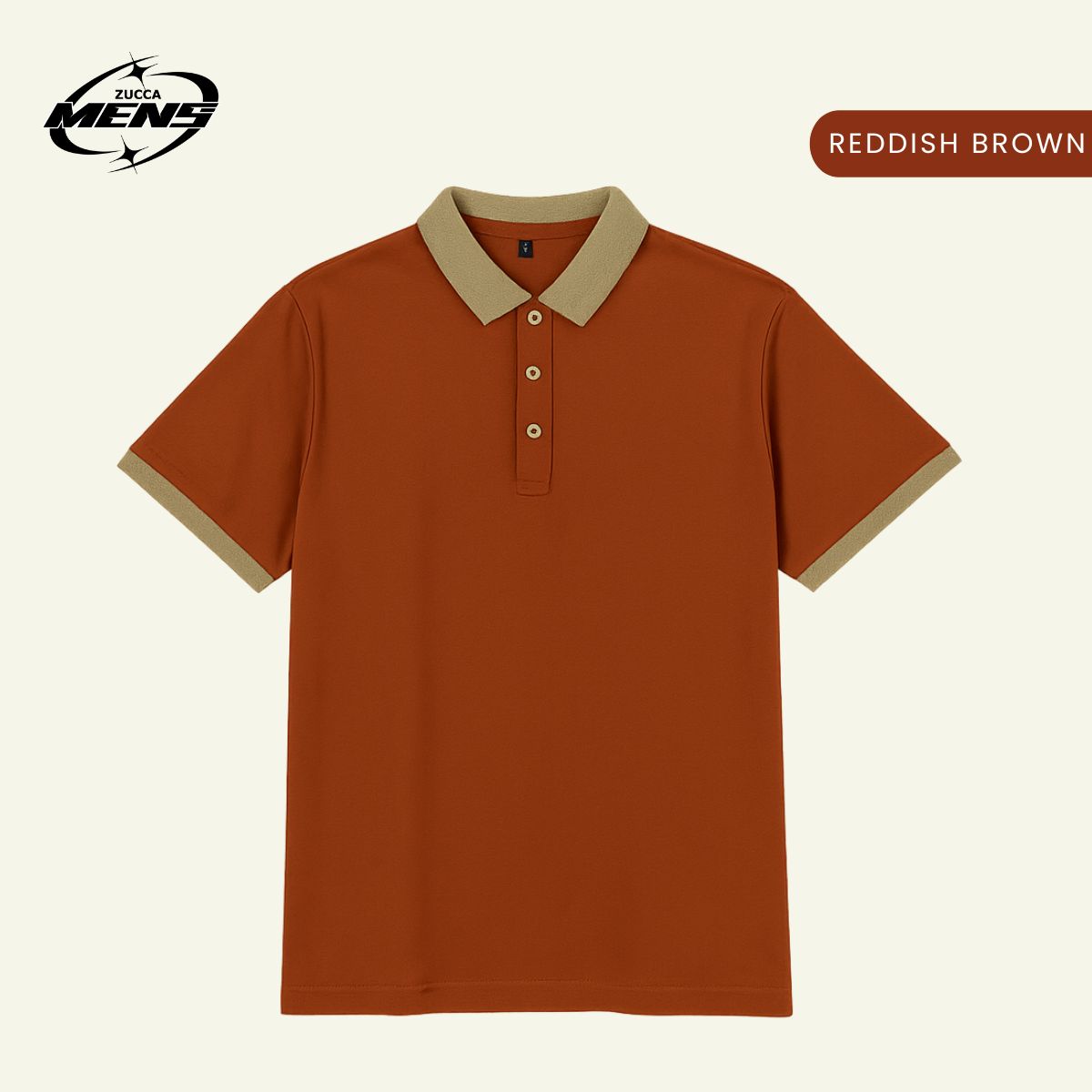 ZUCCA SAM CASUAL COLLAR MEN T-SHIRT - MC1019 BAJU LELAKI