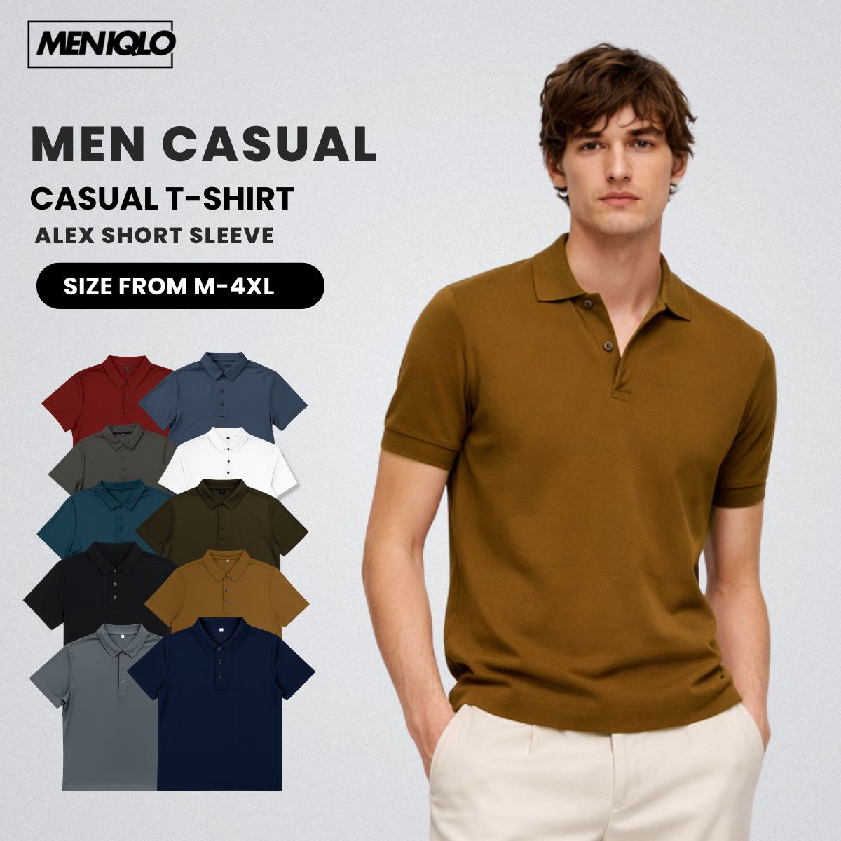 ZUCCA ALEX CASUAL COLLAR MEN T-SHIRT - MC1020 BAJU LELAKI