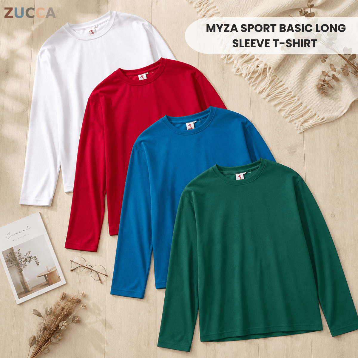 ZUCCA MYZA SPORT BASIC LONG SLEEVE T-SHIRT- MC1022