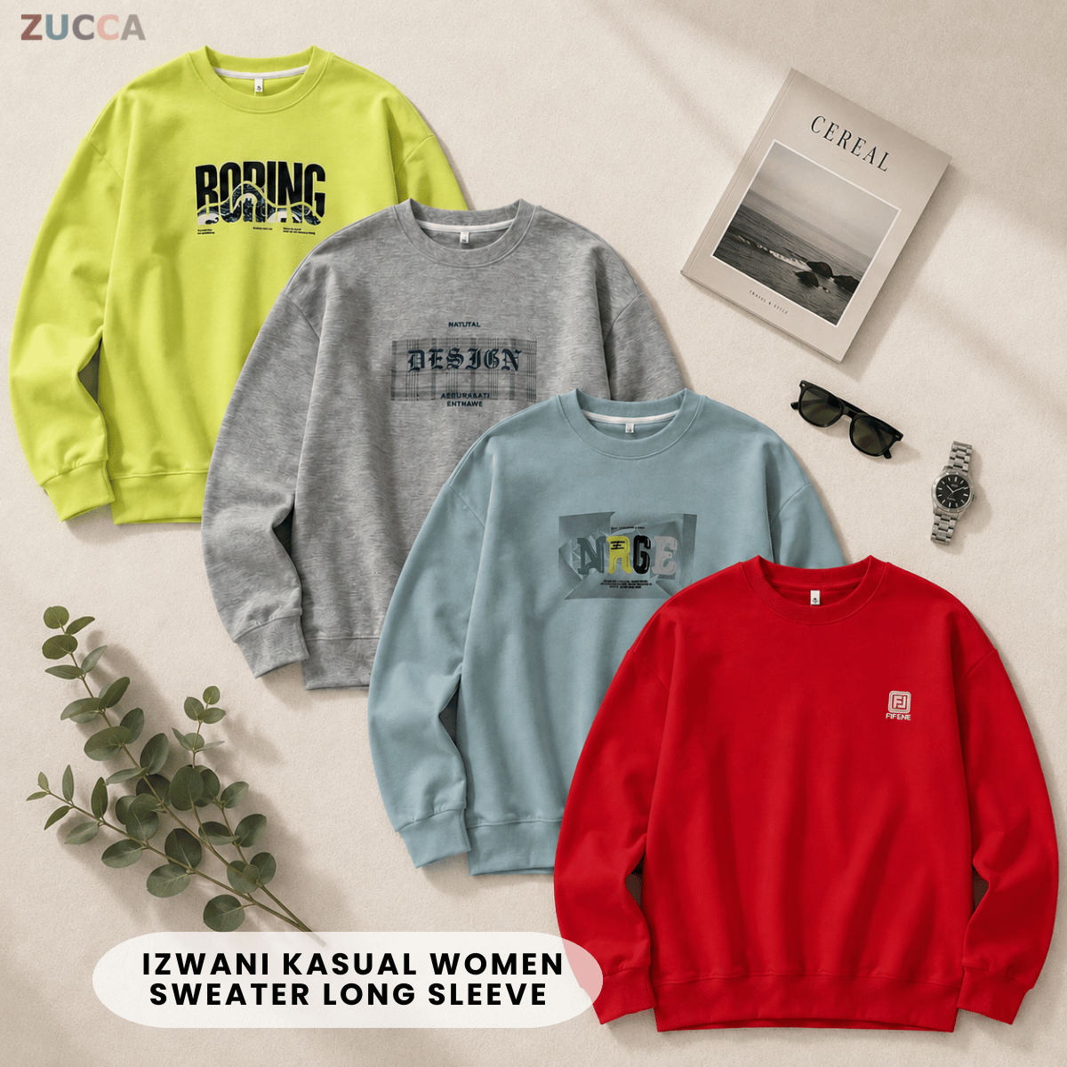 ZUCCA IZWANI KASUAL WOMEN SWEATER LONG SLEEVE - MC1032