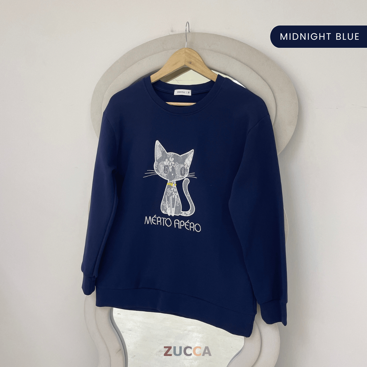 ZUCCA LAVEENA SWEET CAT CASUAL SWEATSHIRT - MA151