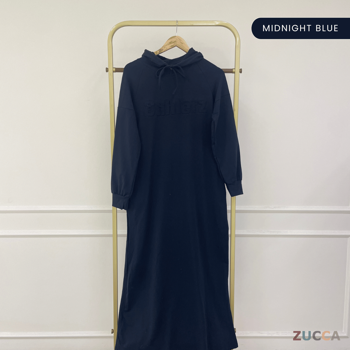ZUCCA NAURA DRAWSTRING HOODED MAXI DRESS - MA086