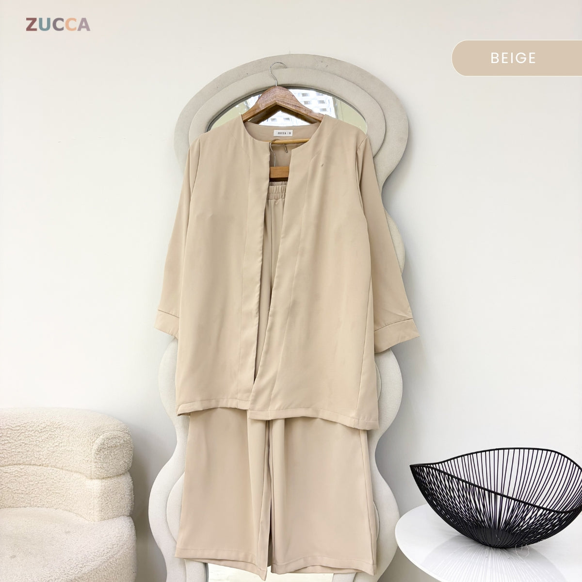 ZUCCA JAZLYN KASUAL WOMEN MODEST TOP & PANTS SET - MA213