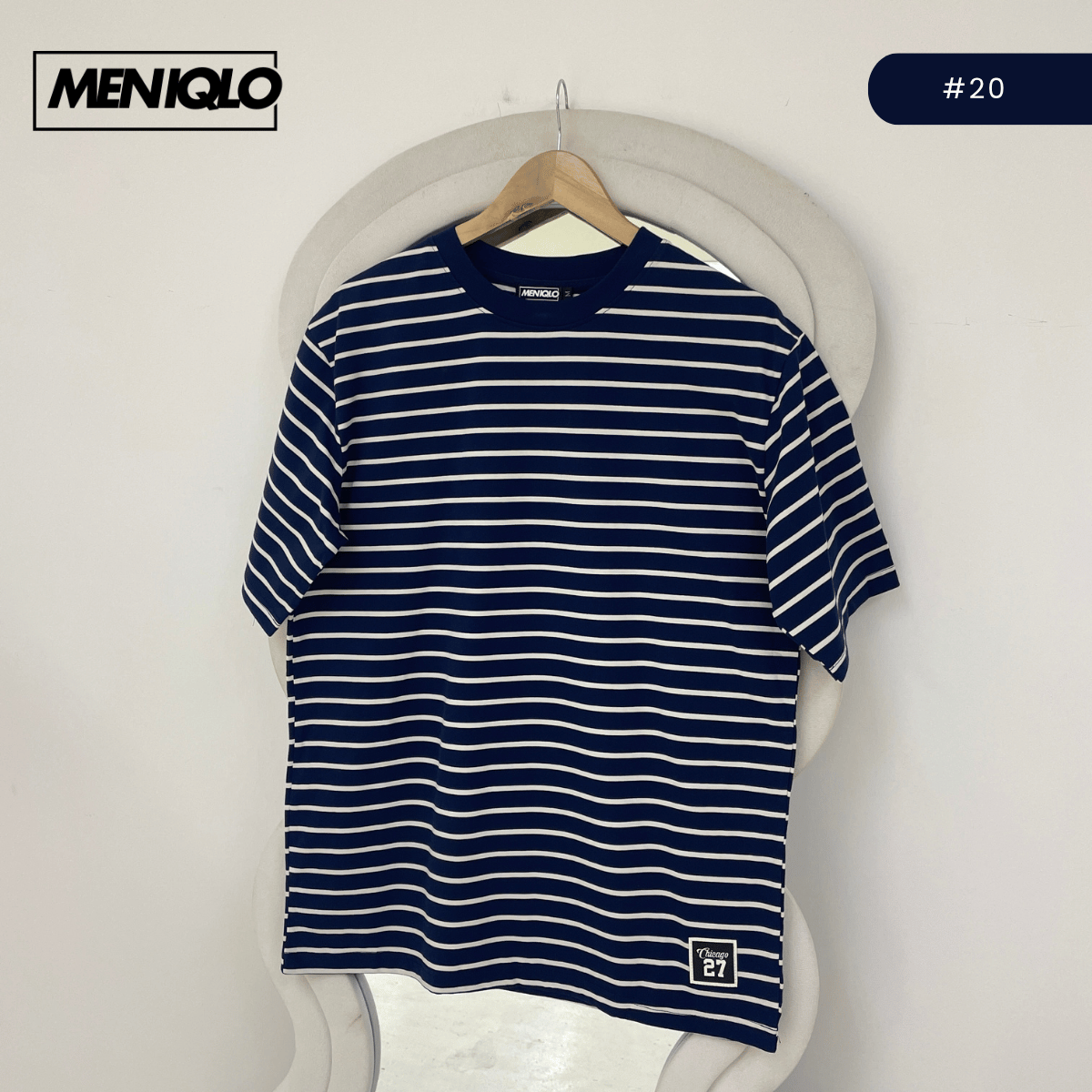 MENIQLO MARTIN OVERSIZED SHIRT STRIPE SHORT SLEEVE-MQ1004