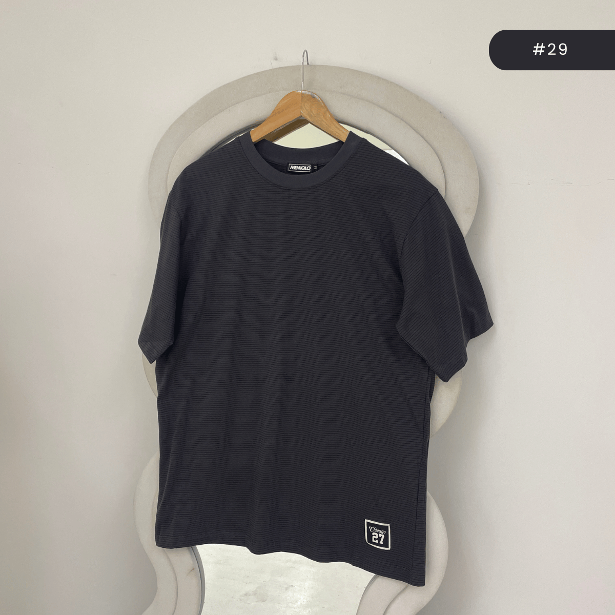 MENIQLO MARTIN OVERSIZED SHIRT STRIPE SHORT SLEEVE-MQ1004
