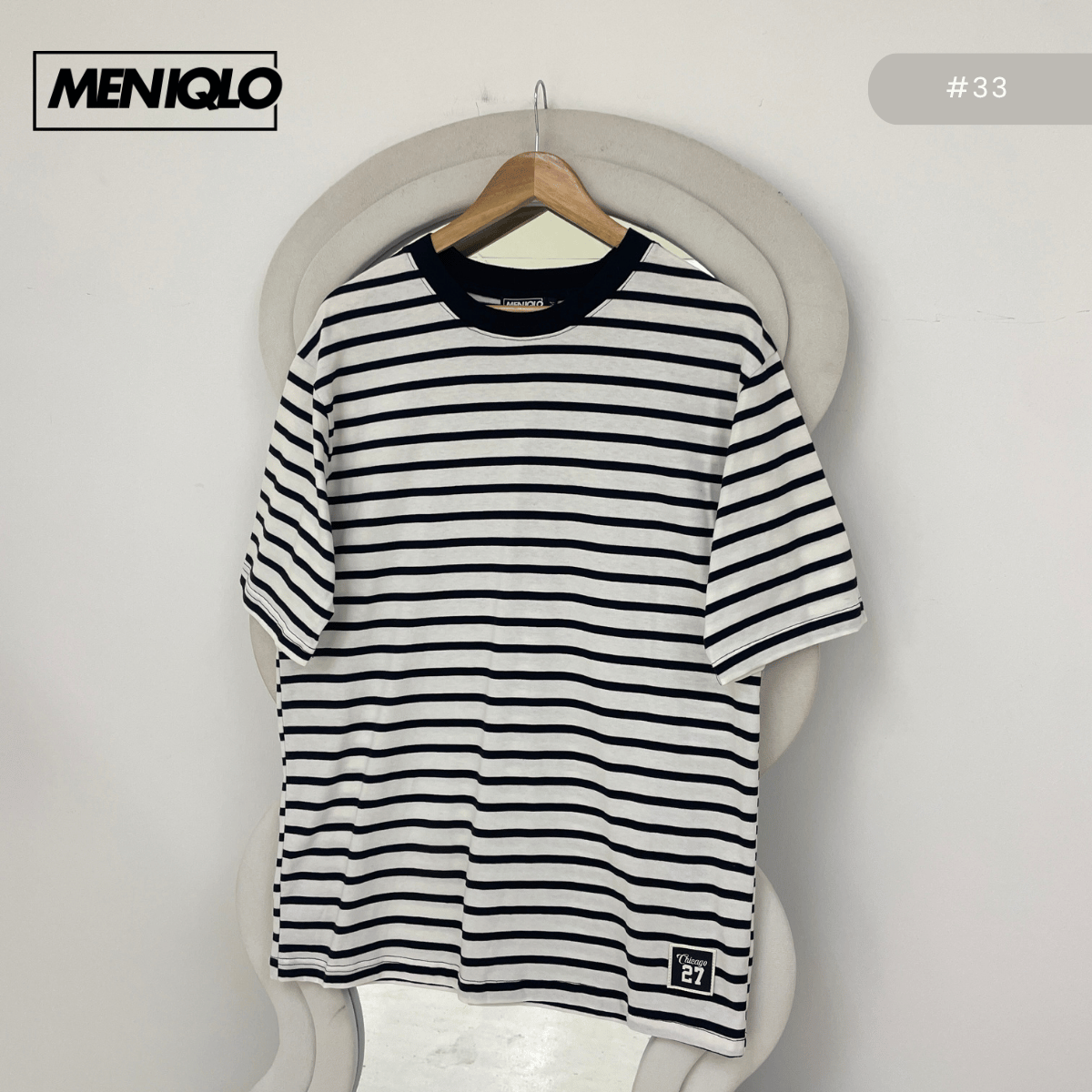 MENIQLO MARTIN OVERSIZED SHIRT STRIPE SHORT SLEEVE-MQ1004