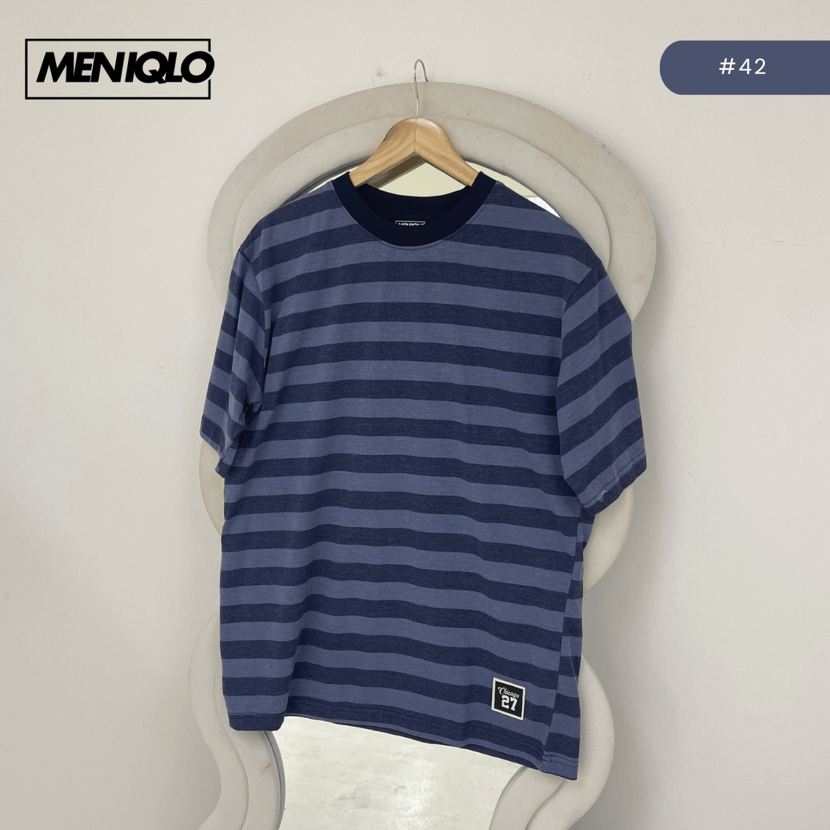 MENIQLO MARTIN OVERSIZED SHIRT STRIPE SHORT SLEEVE-MQ1004