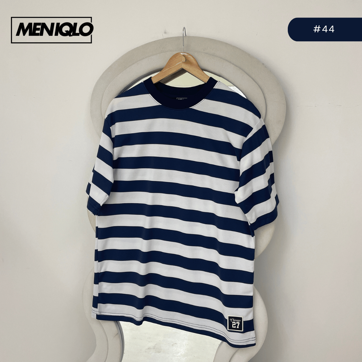 MENIQLO MARTIN OVERSIZED SHIRT STRIPE SHORT SLEEVE-MQ1004