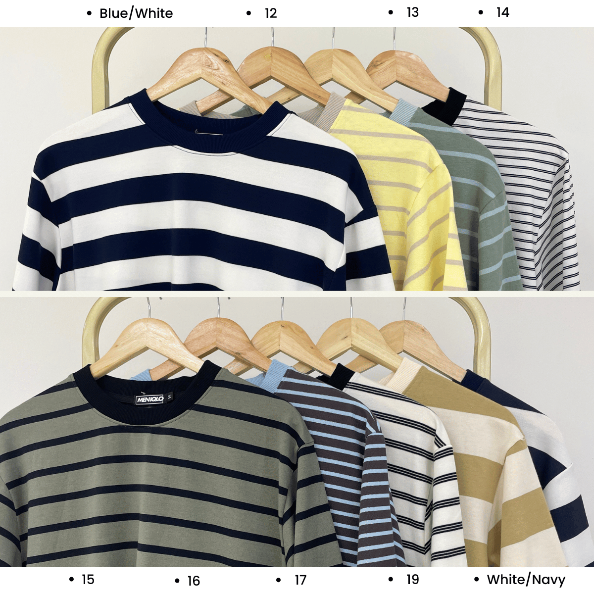 MENIQLO MARTIN OVERSIZED SHIRT STRIPE SHORT SLEEVE-MQ1004