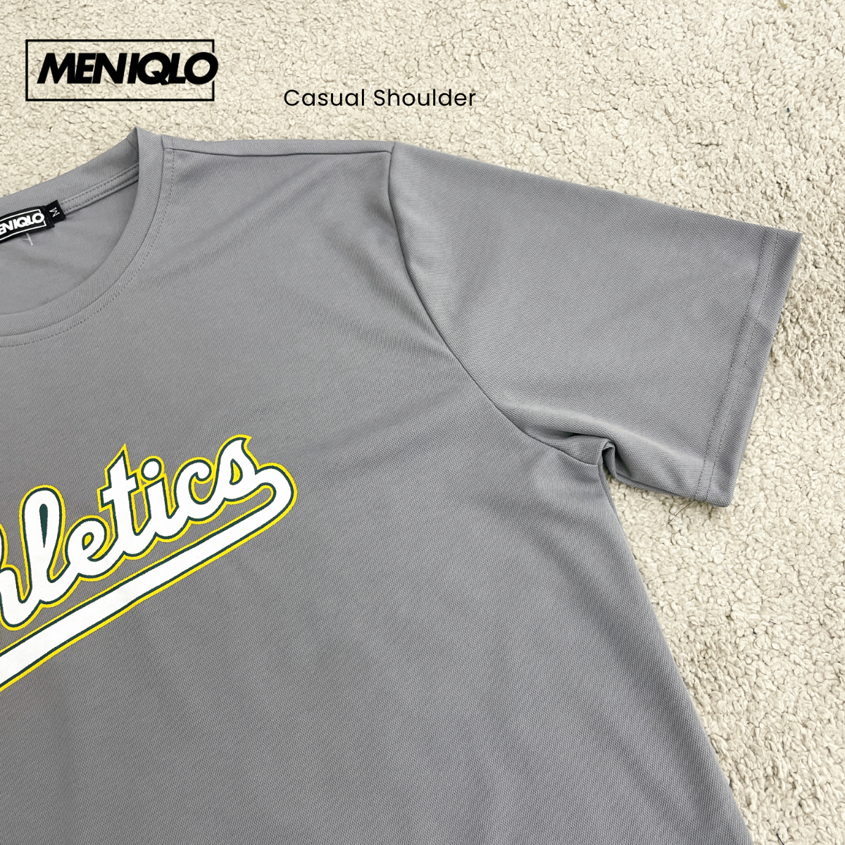 MENIQLO TRAVIS MAN CLASSIC ATHLETICS GRAPHIC PERFORMANCE TEE - MQ1005