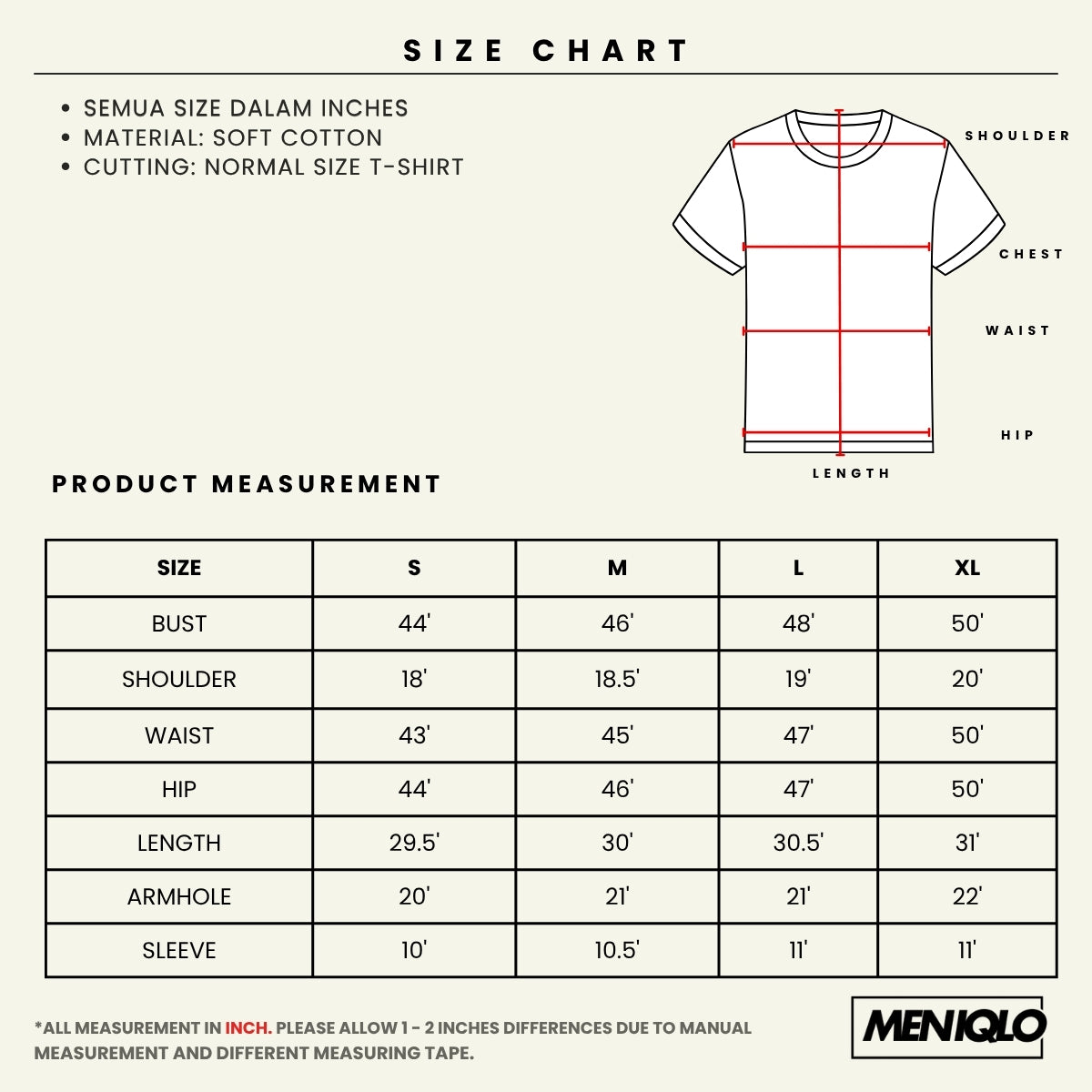 MENIQLO ADRI MEN OVERSIZED TYPOGRAPHY T-SHIRT-MQ1005