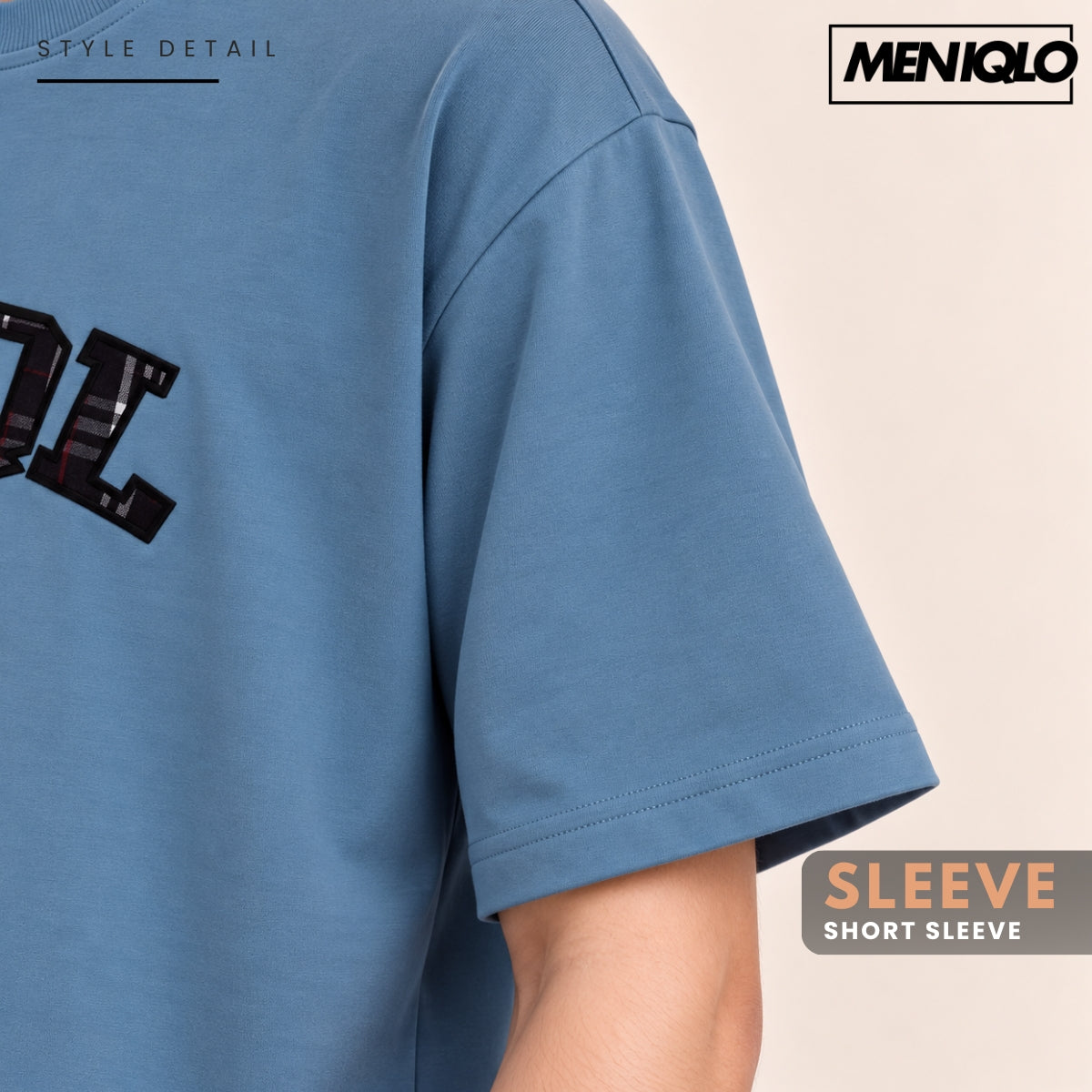 MENIQLO ADRI MEN OVERSIZED TYPOGRAPHY T-SHIRT-MQ1005