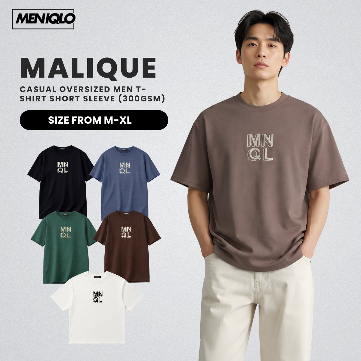 MENIQLO MALIQUE MODERN STREET GRAPHIC TEE 300 GSM - MQ1006