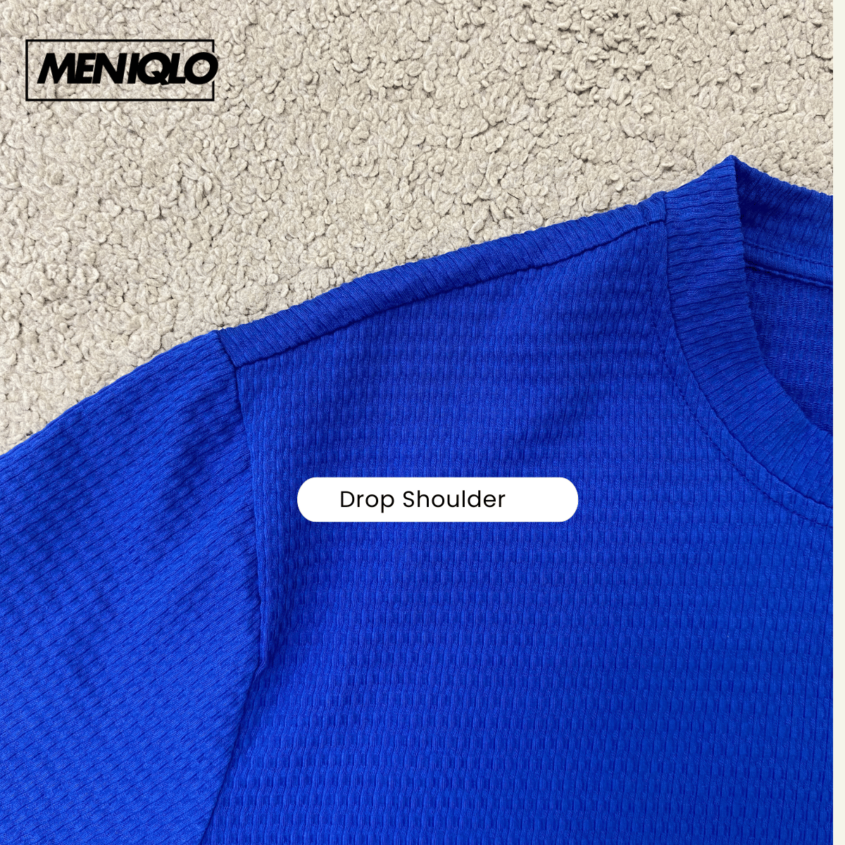 MENIQLO HAKIM OVERSIZED SHIRT TEXTURED PATCH TEE(220GSM)-MQ1010