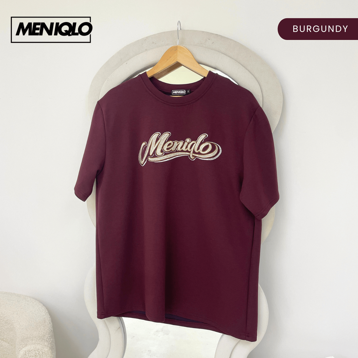 MENIQLO IQRAM PREMIUM LOGO OVERSIZED TEE - MQ1011