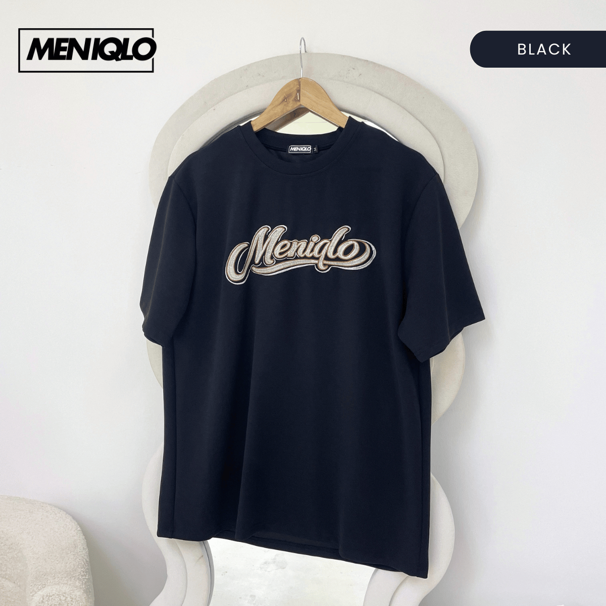 MENIQLO IQRAM PREMIUM LOGO OVERSIZED TEE - MQ1011