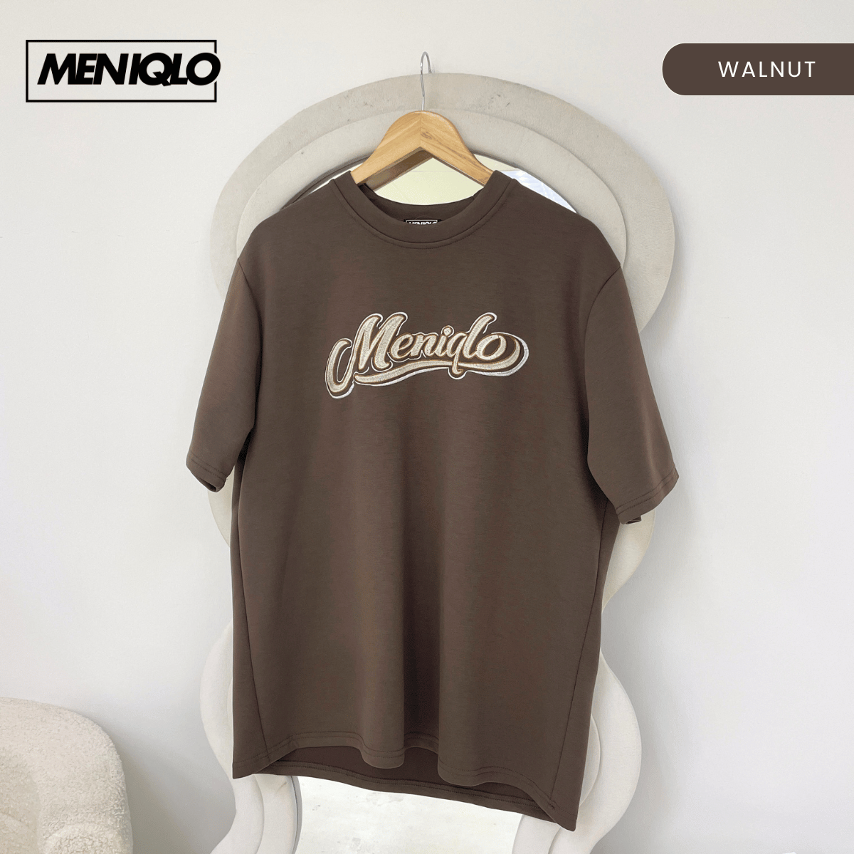 MENIQLO IQRAM PREMIUM LOGO OVERSIZED TEE - MQ1011