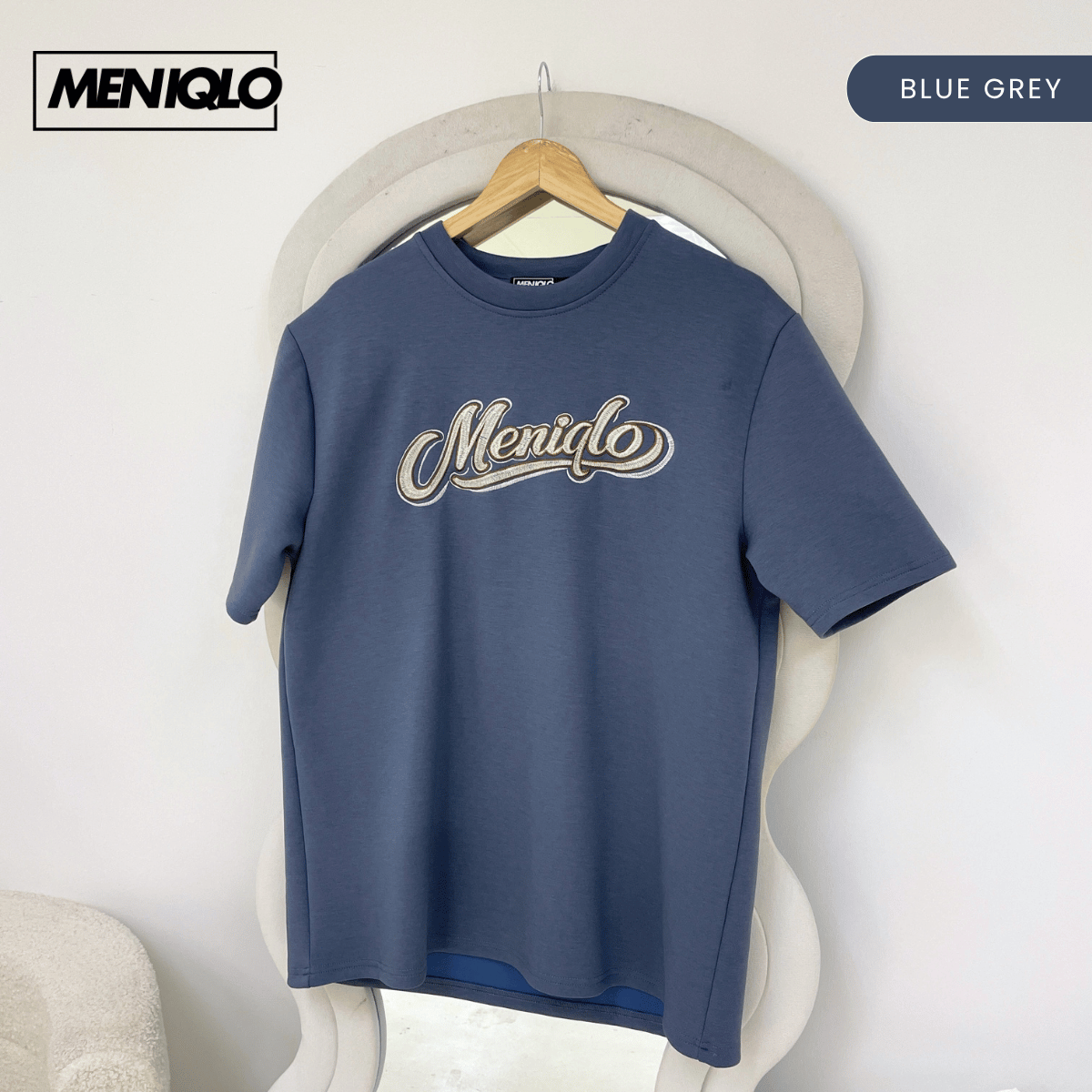 MENIQLO IQRAM PREMIUM LOGO OVERSIZED TEE - MQ1011
