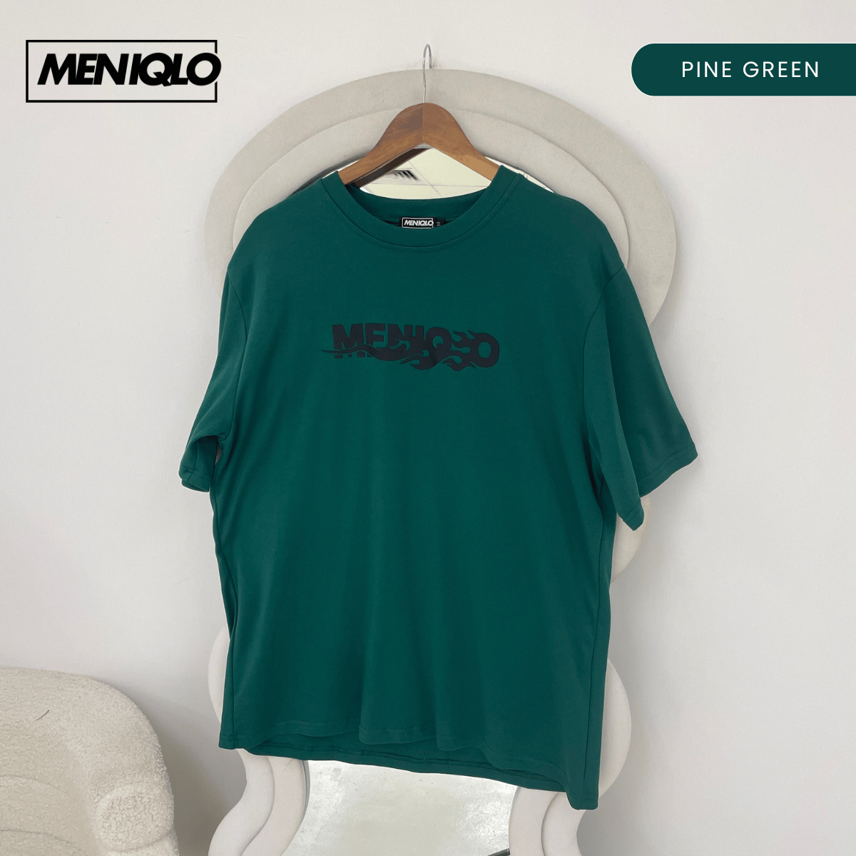 MENIQLO HARITH FLAME MOTION OVERSIZED T-SHIRT - MQ1012