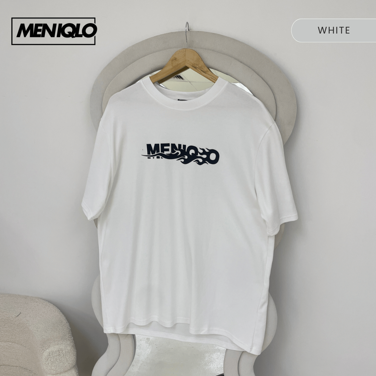 MENIQLO HARITH FLAME MOTION OVERSIZED T-SHIRT - MQ1012
